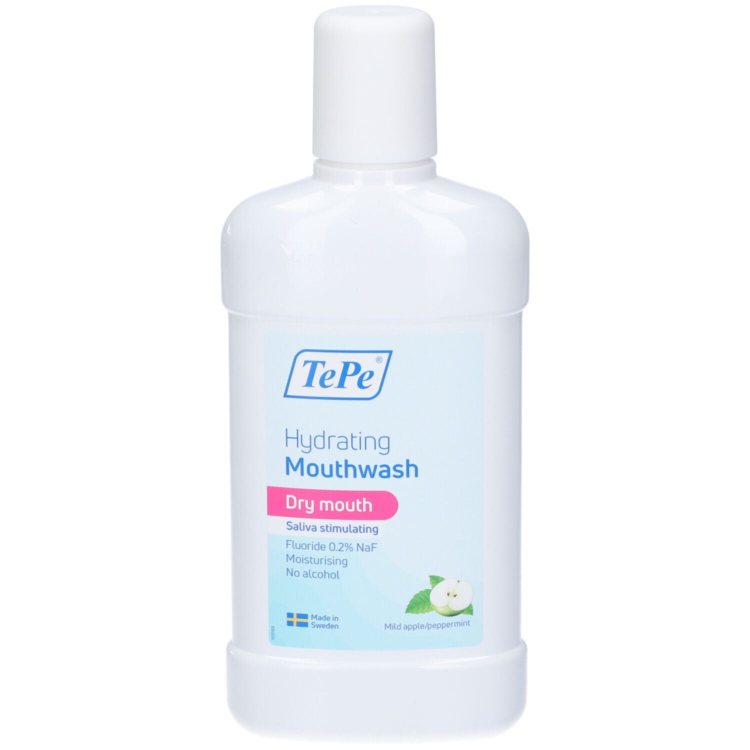 TePe® Hydrating Mouthwash Collutorio Bocca Secca Aroma Mela e Menta Piperita