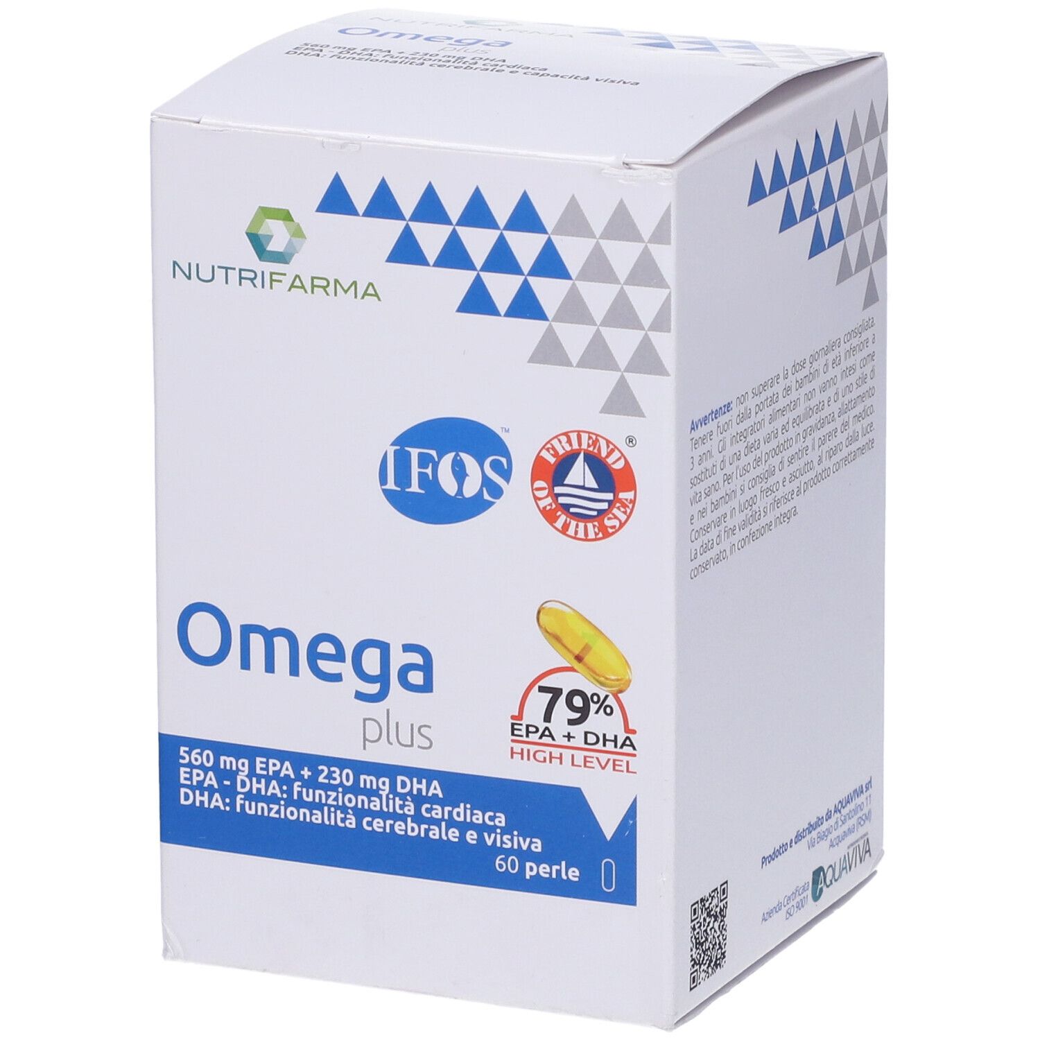 Aqua Viva Omega Plus Integratore Benessere Cuore 79% 60 Perle - Immagine 4