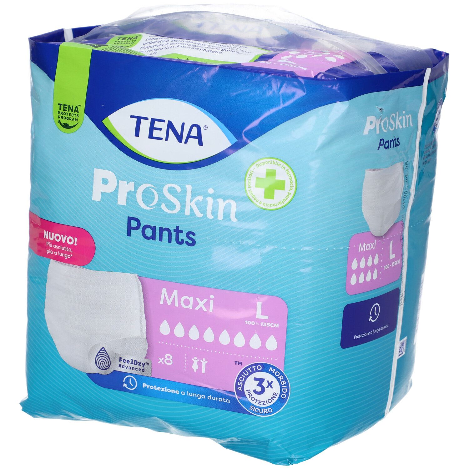 TENA ProSkin Pants Maxi Mutandine Assorbenti Incontinenza Misura L 8 p