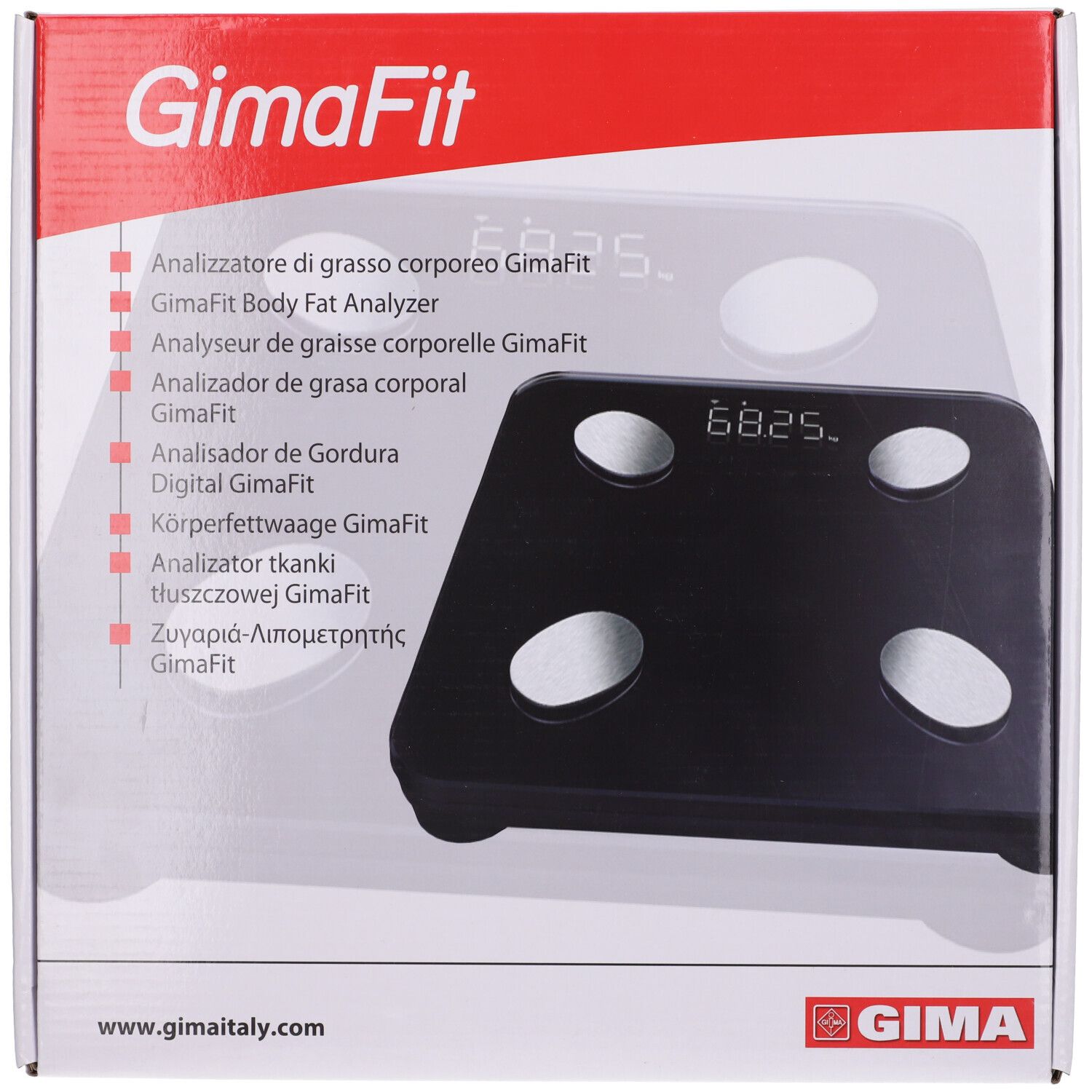 Bilancia Body Fat Gimafit Con Bluetooth Nera