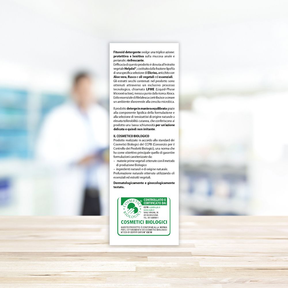 Verpackung mit Text und Bio-Siegel.