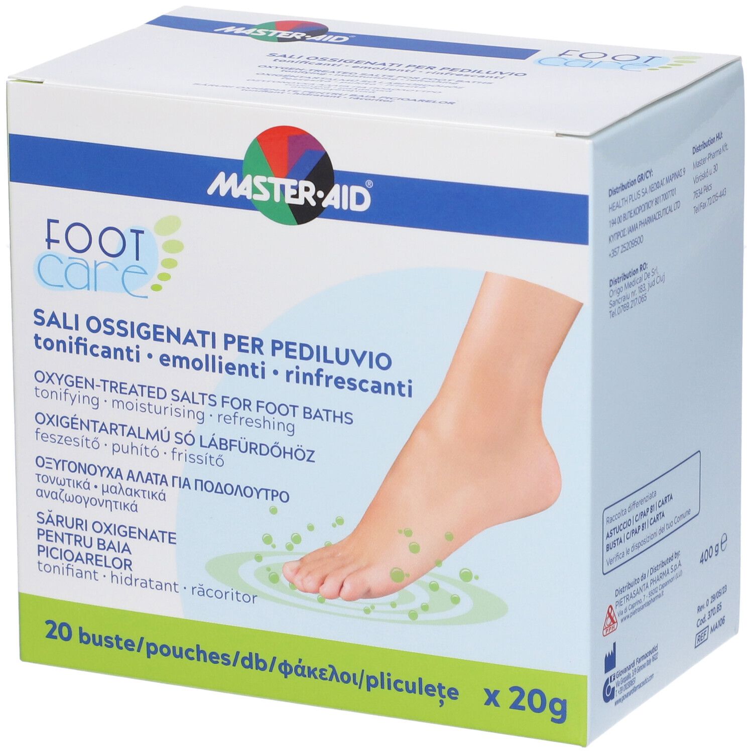 Master-aid Footcare Sali Ossigenati 20 Bustine Da 20 G