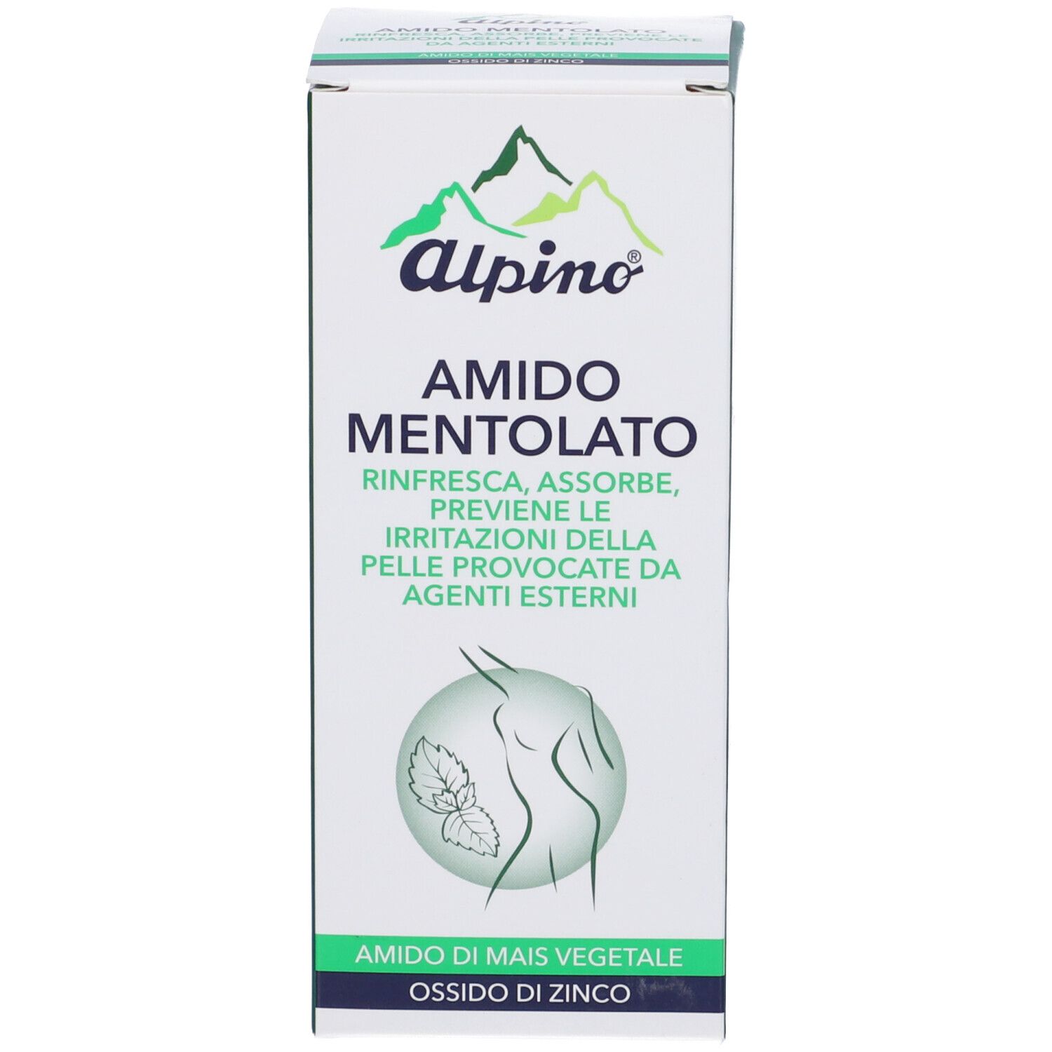 Verpackungsbox für Alpino Amido Mentolato.