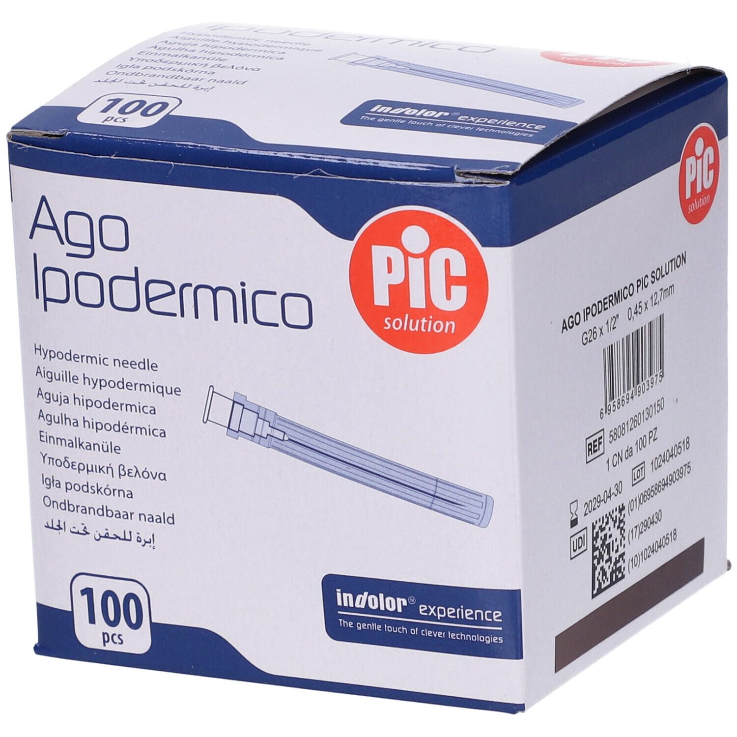 PIC Ago Ipodermico Monouso Gauge 26 1/2