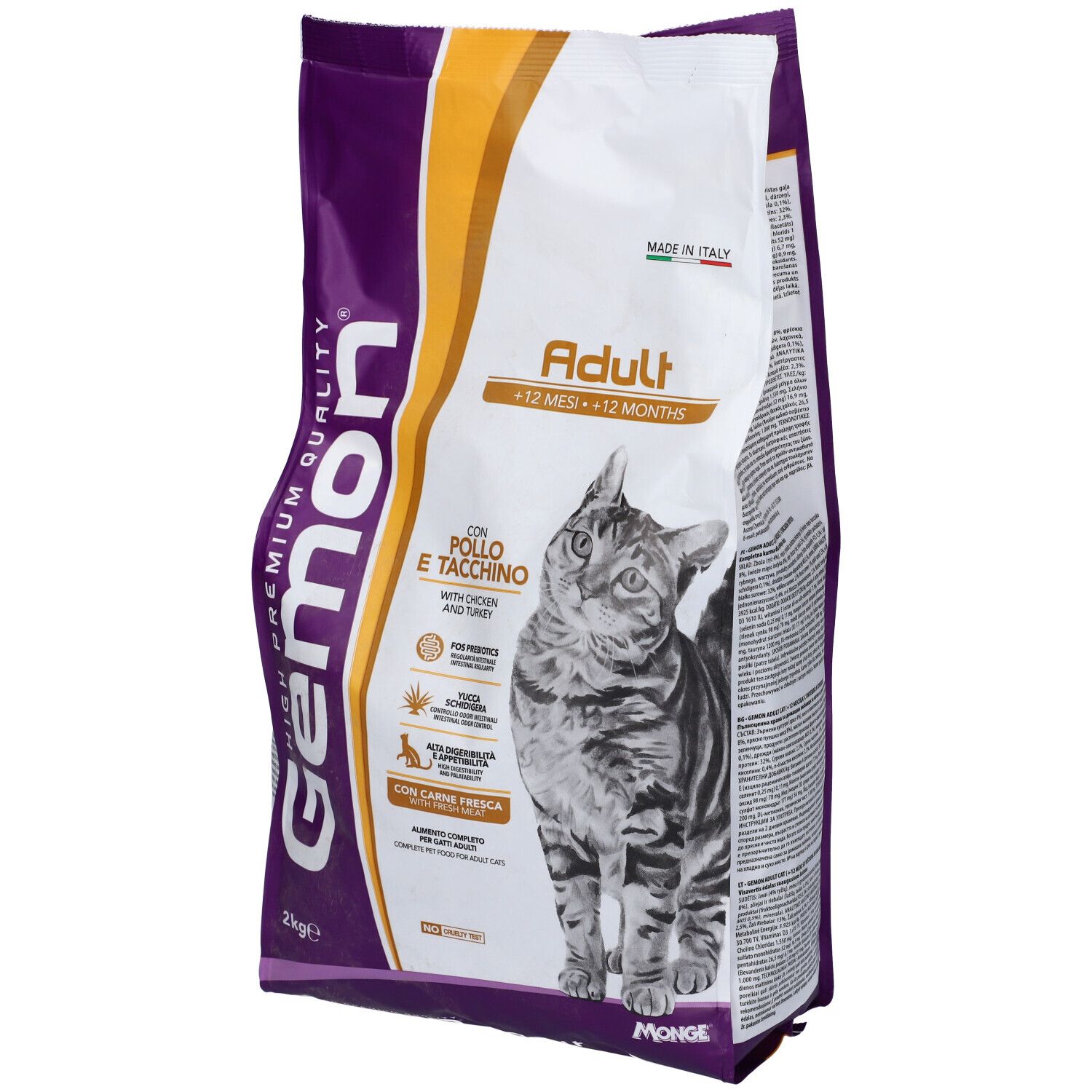 Gemon Adult per Gatti con Pollo e Tacchino 2 Kg