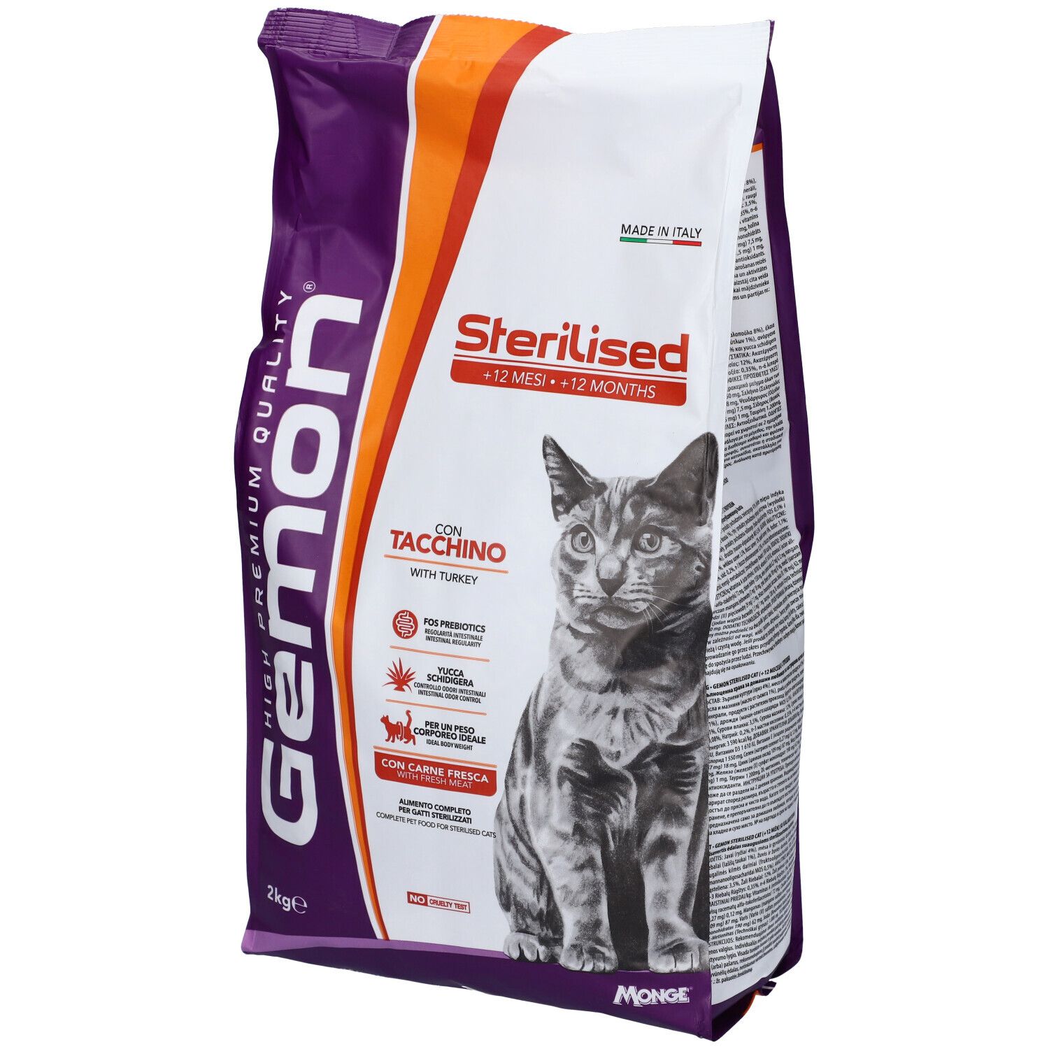 Gemon Sterilised per Gatti con Tacchino 2 Kg