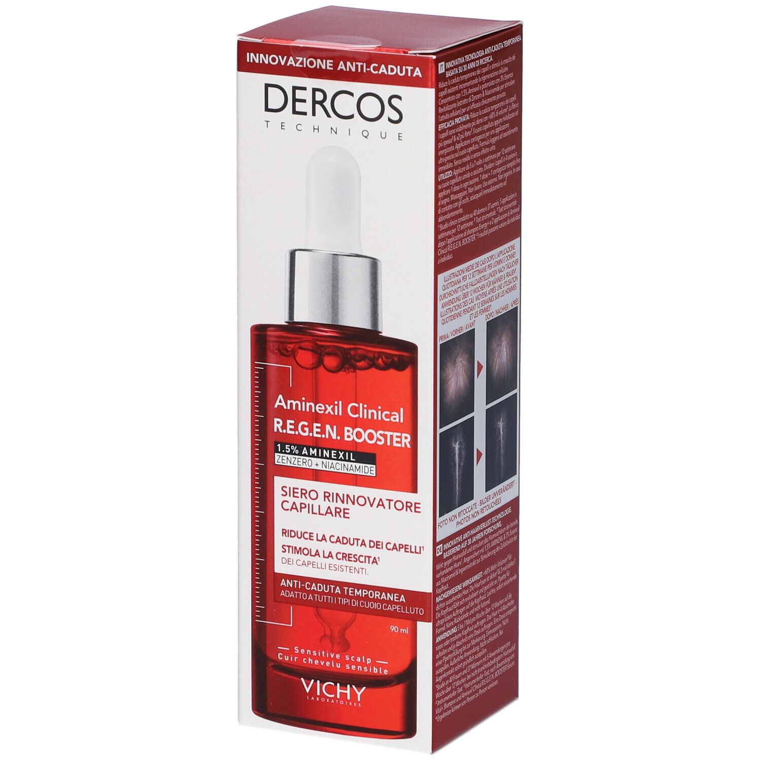 Vichy Dercos Aminexil Clinical R.E.G.E.N. Booster 90ml, contrasta la c