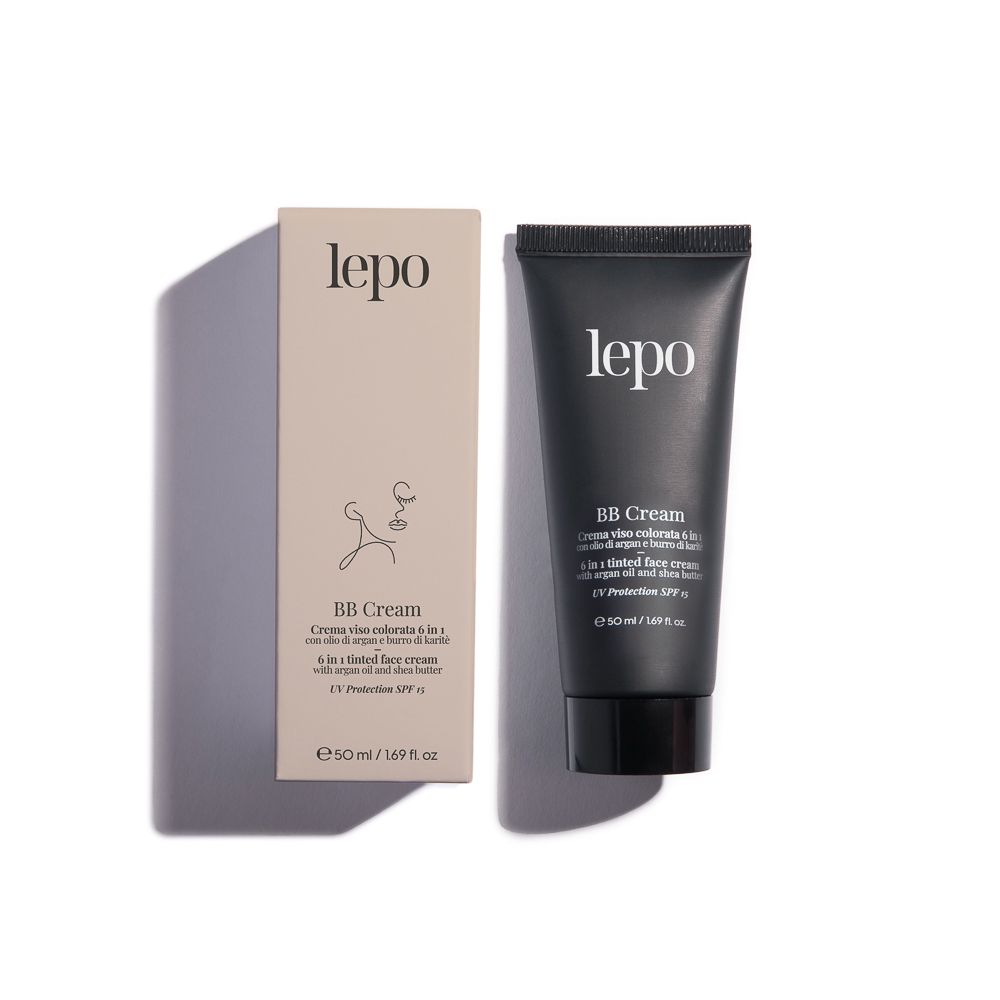 LEPO BB Cream Crema viso colorata 6 in 1 UV Protection SPF15 Tonalità 01 MEDIO CHIARO