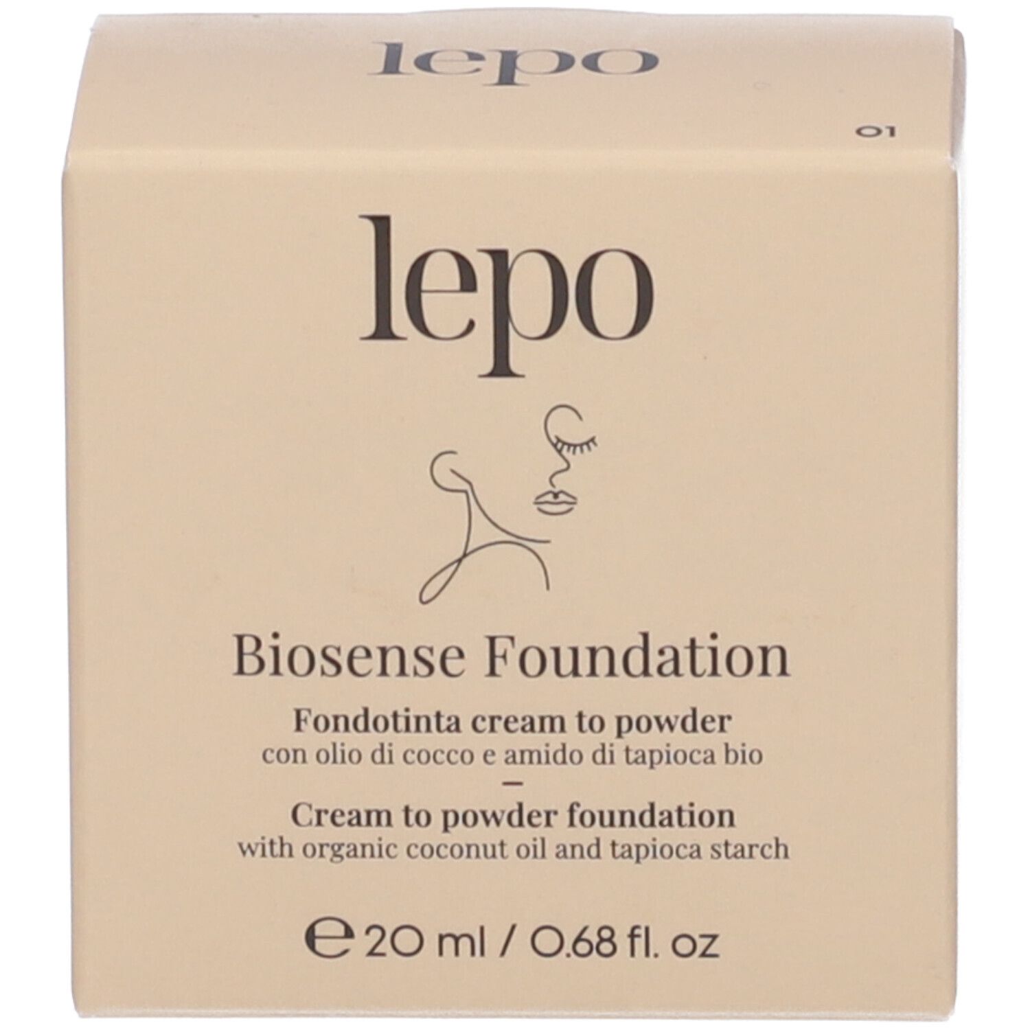 LEPO Biosense Foundation Fondotinta cream to powder NUANCE 01 SABBIA