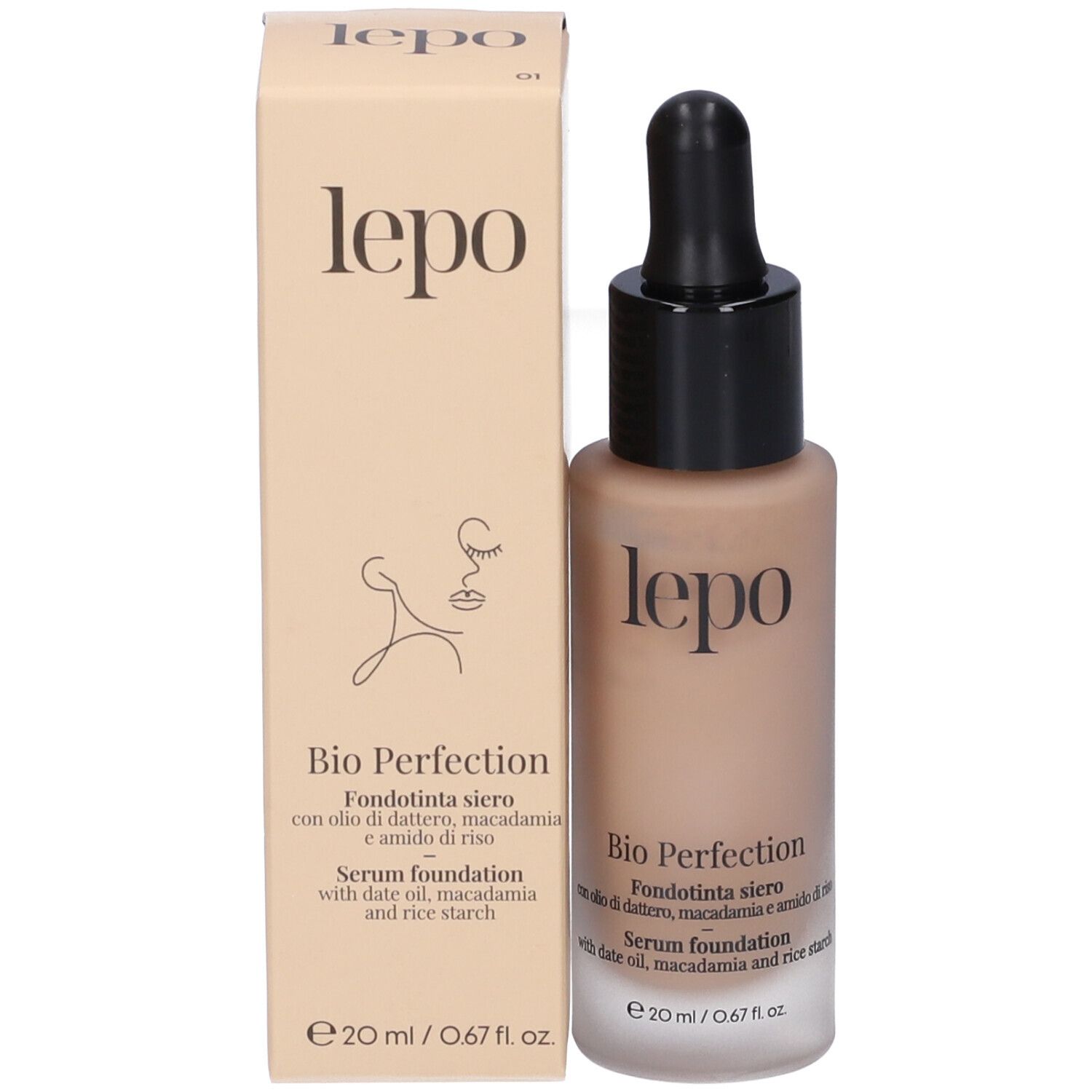 LEPO Bio Perfection Fondotinta siero NUANCE 01 NUDE