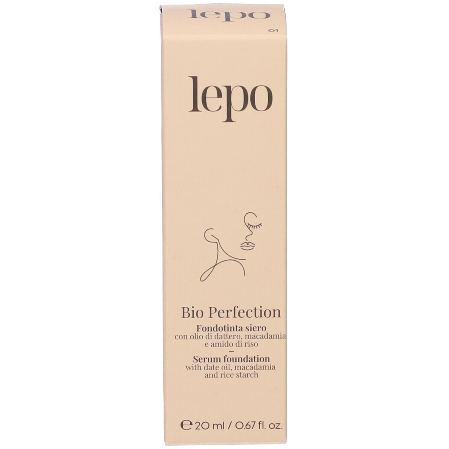 LEPO Bio Perfection Fondotinta siero NUANCE 01 NUDE
