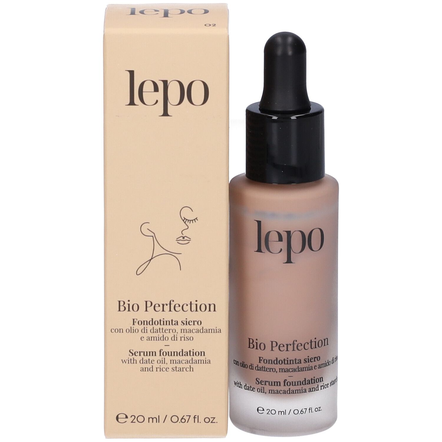 LEPO Bio Perfection Fondotinta siero NUANCE 02 NATURALE