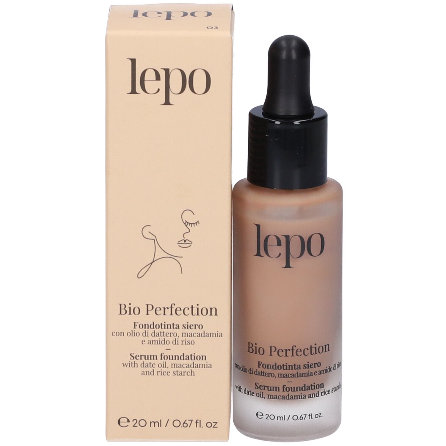 LEPO Bio Perfection Fondotinta siero NUANCE 03 AMBRATO