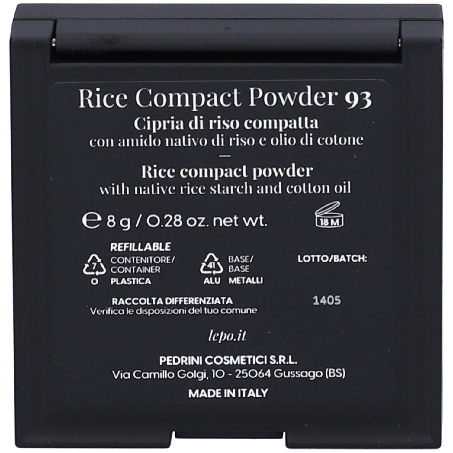 LEPO Rice Compact Powder Cipria di riso compatta NUANCE 93