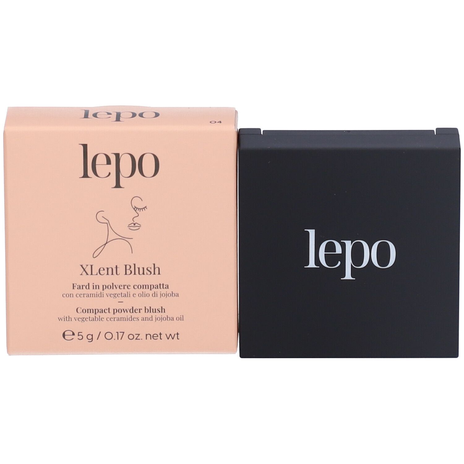 LEPO XLent Blush Fard in polvere compatta NUANCE 04