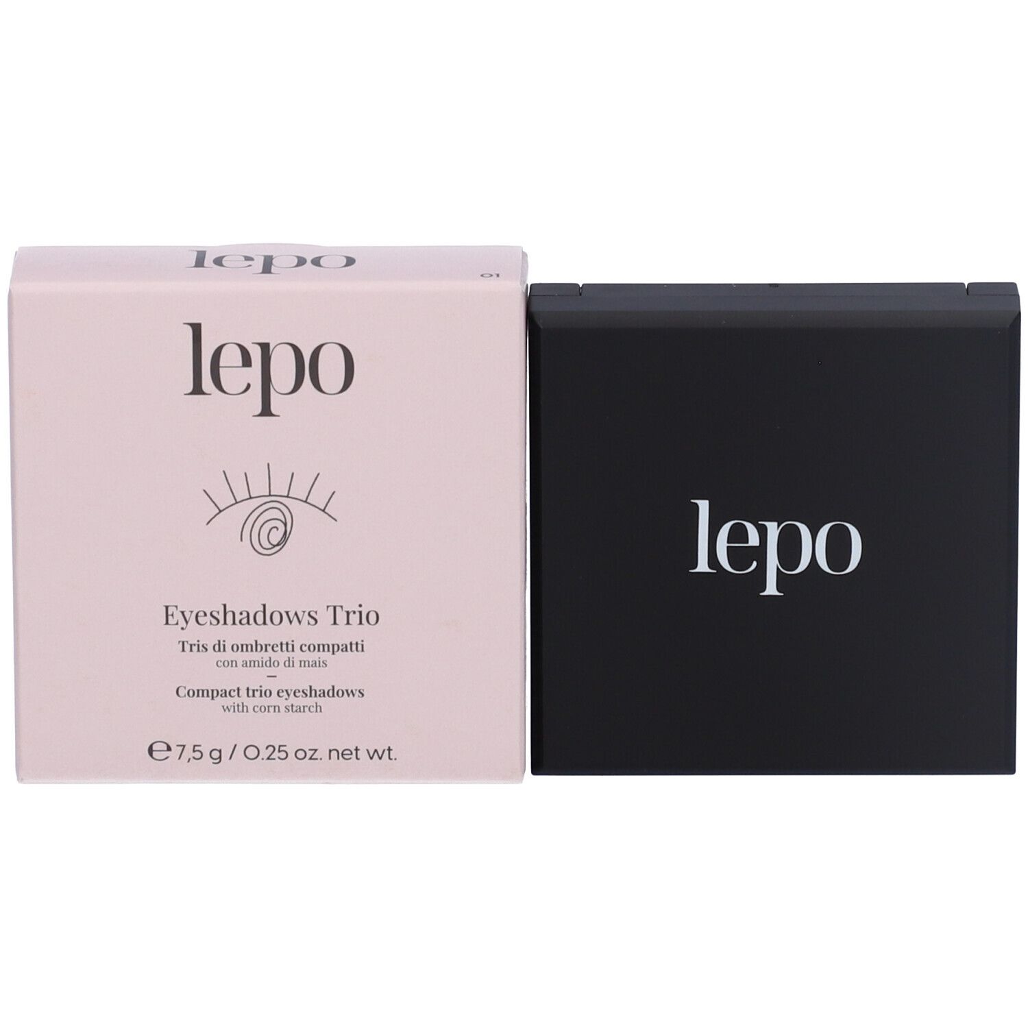 LEPO Eyeshadows Trio Tris di ombretti compatti Tonalità 01 MARRONE DORATO
