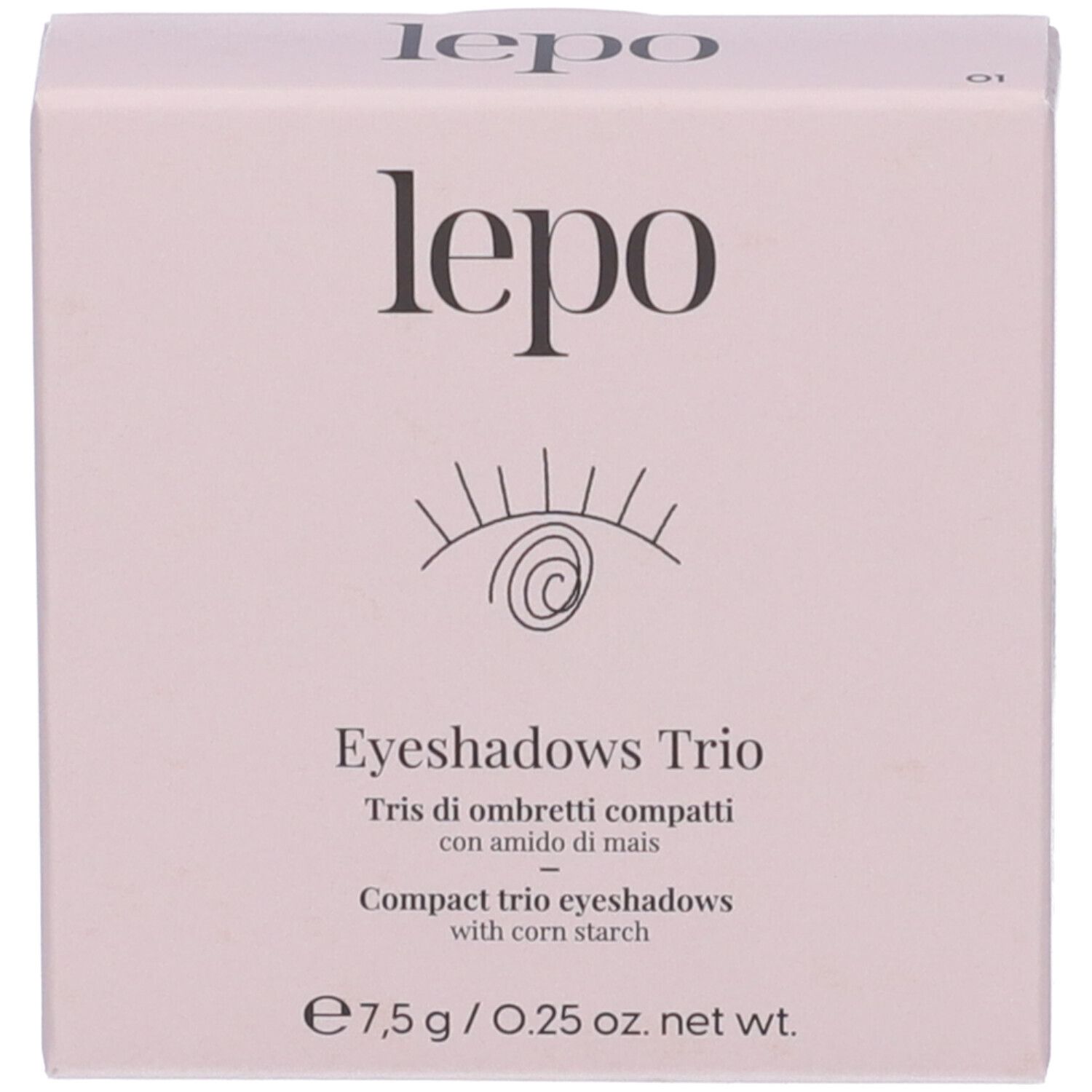 LEPO Eyeshadows Trio Tris di ombretti compatti Tonalità 01 MARRONE DORATO