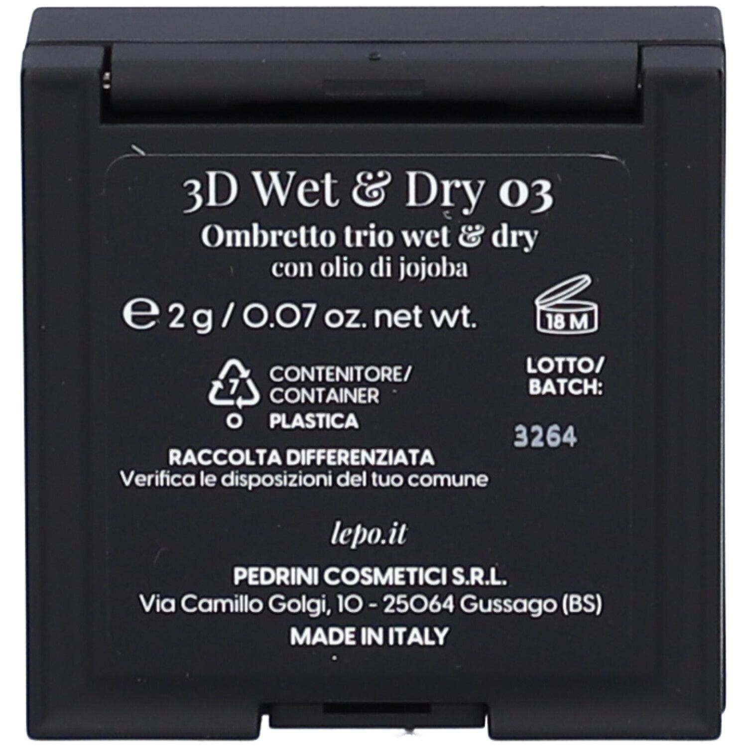 LEPO 3D Wet & Dry Ombretto trio wet & dry Tonalità 03 TERRA DI SIENA