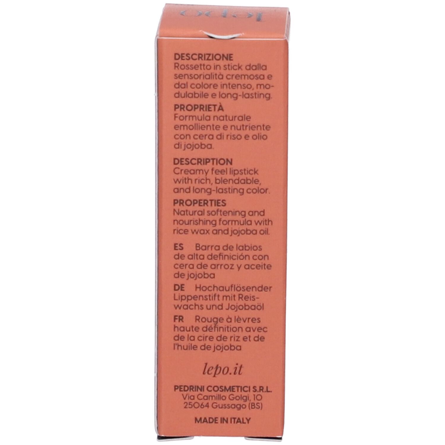 LEPO 3D Lipstick Rossetto alta definizione Tonalità 101 GINSENG