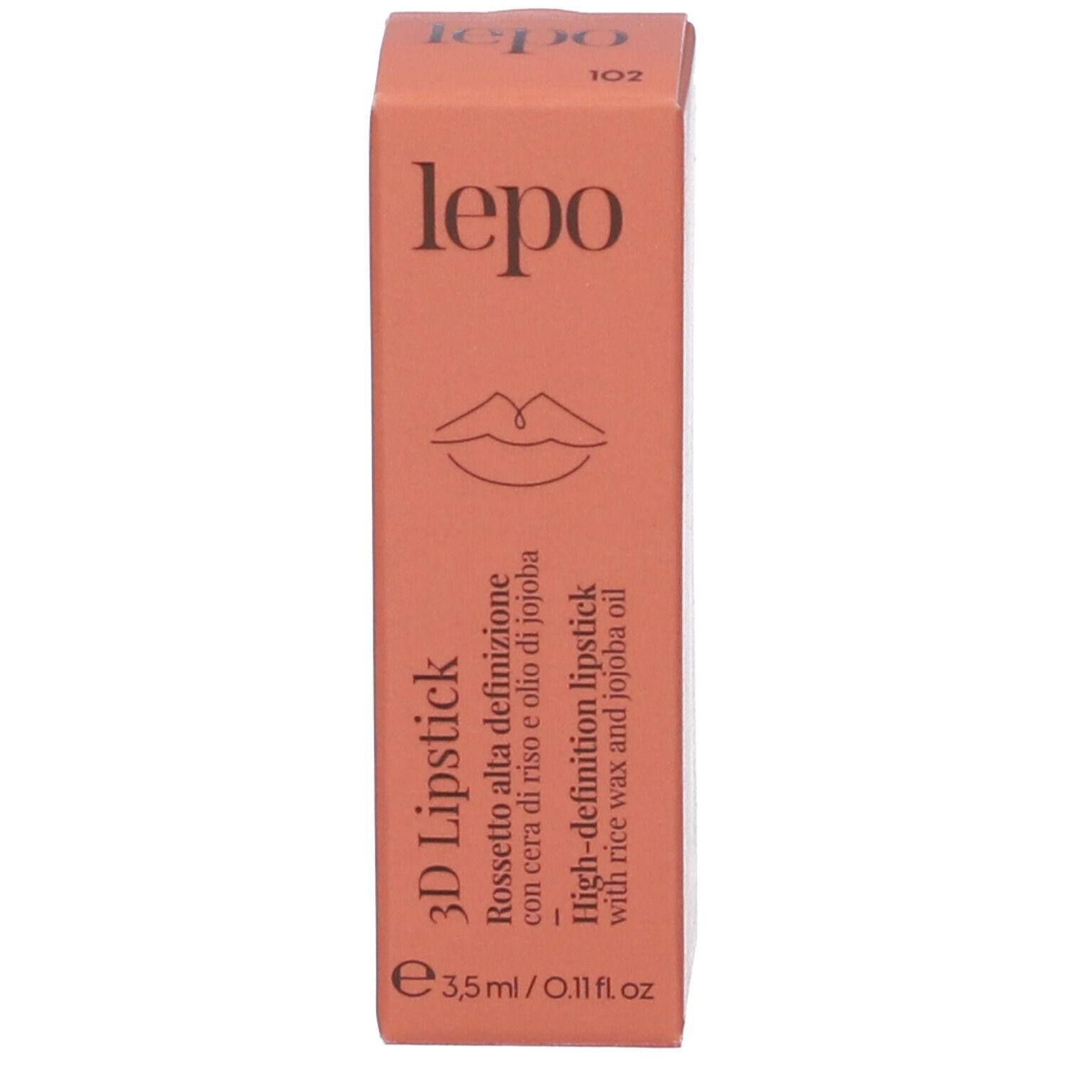 LEPO 3D Lipstick Rossetto alta definizione Tonalità 102 BISCOTTO