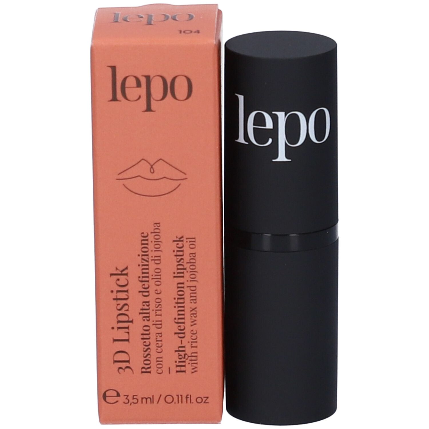 LEPO 3D Lipstick Rossetto alta definizione Tonalità 104 PESCA