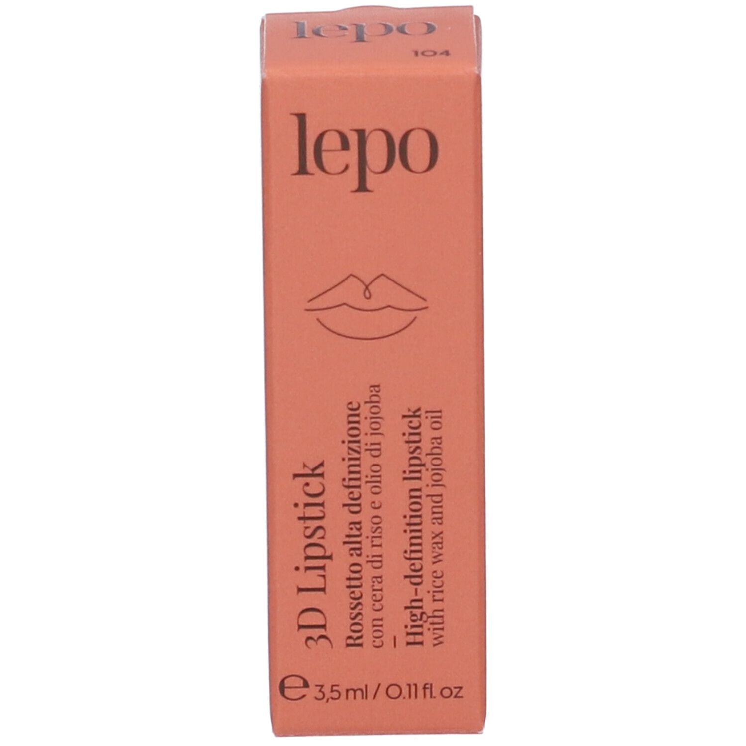 LEPO 3D Lipstick Rossetto alta definizione Tonalità 104 PESCA