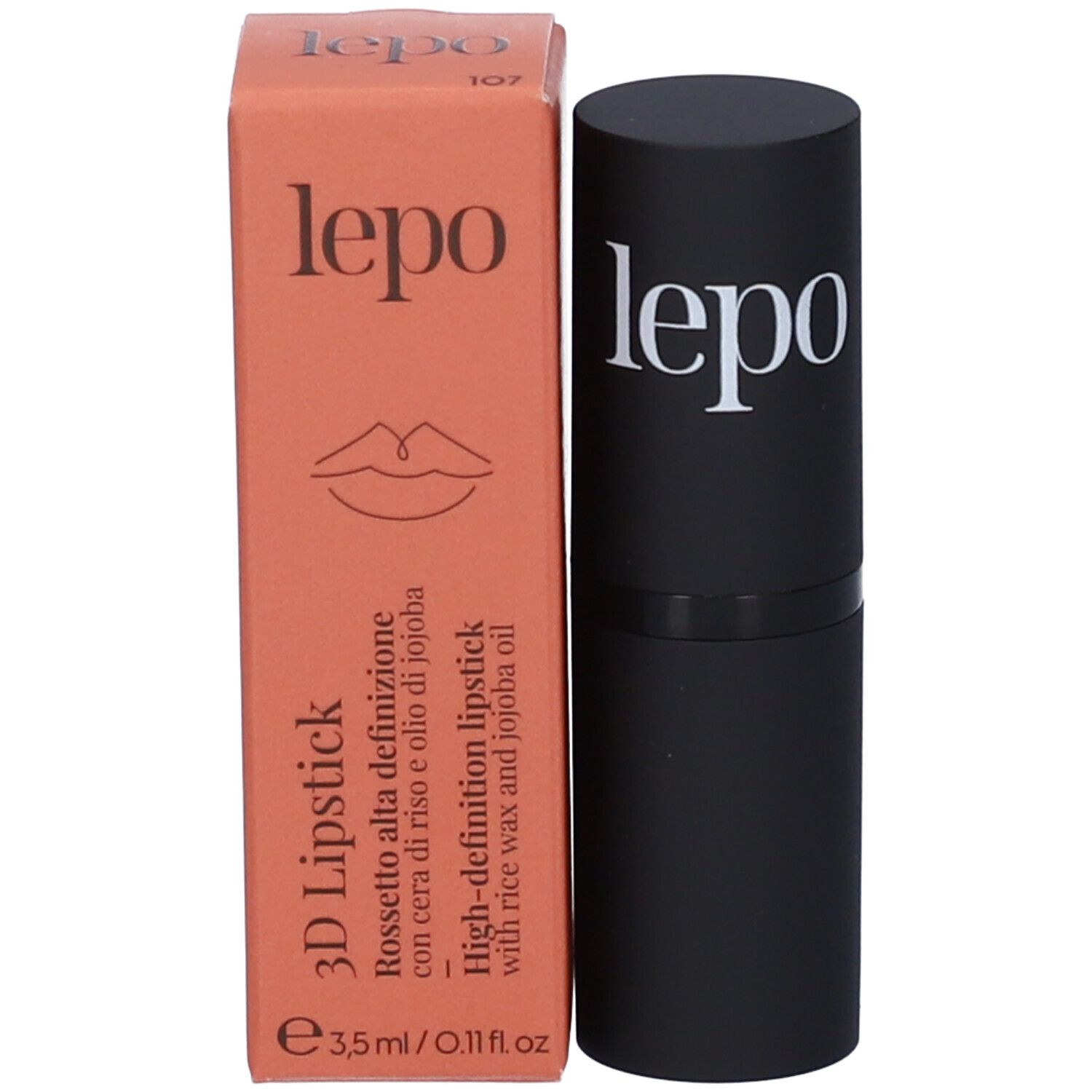 LEPO 3D Lipstick Rossetto alta definizione Tonalità 107 GERANIO