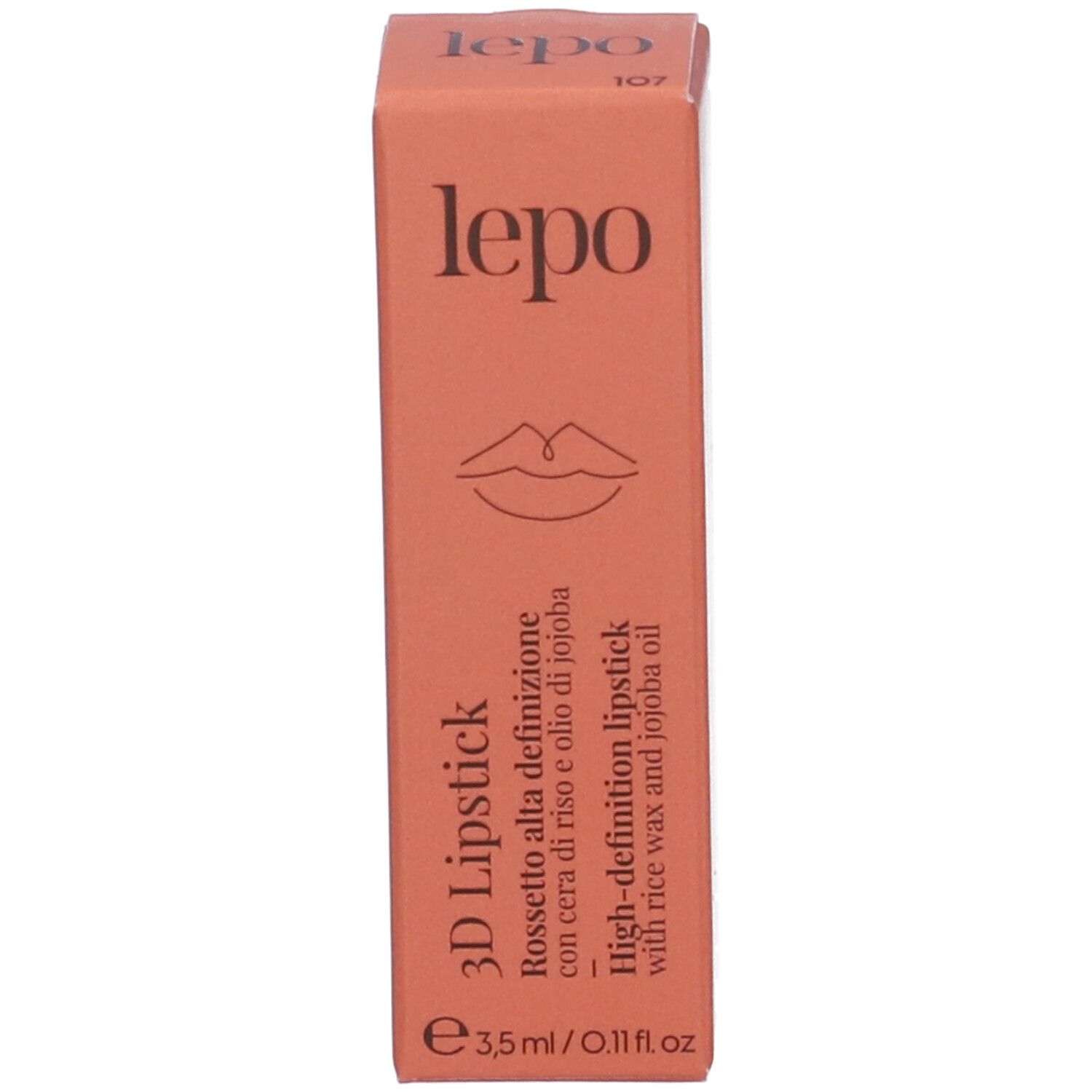 LEPO 3D Lipstick Rossetto alta definizione Tonalità 107 GERANIO