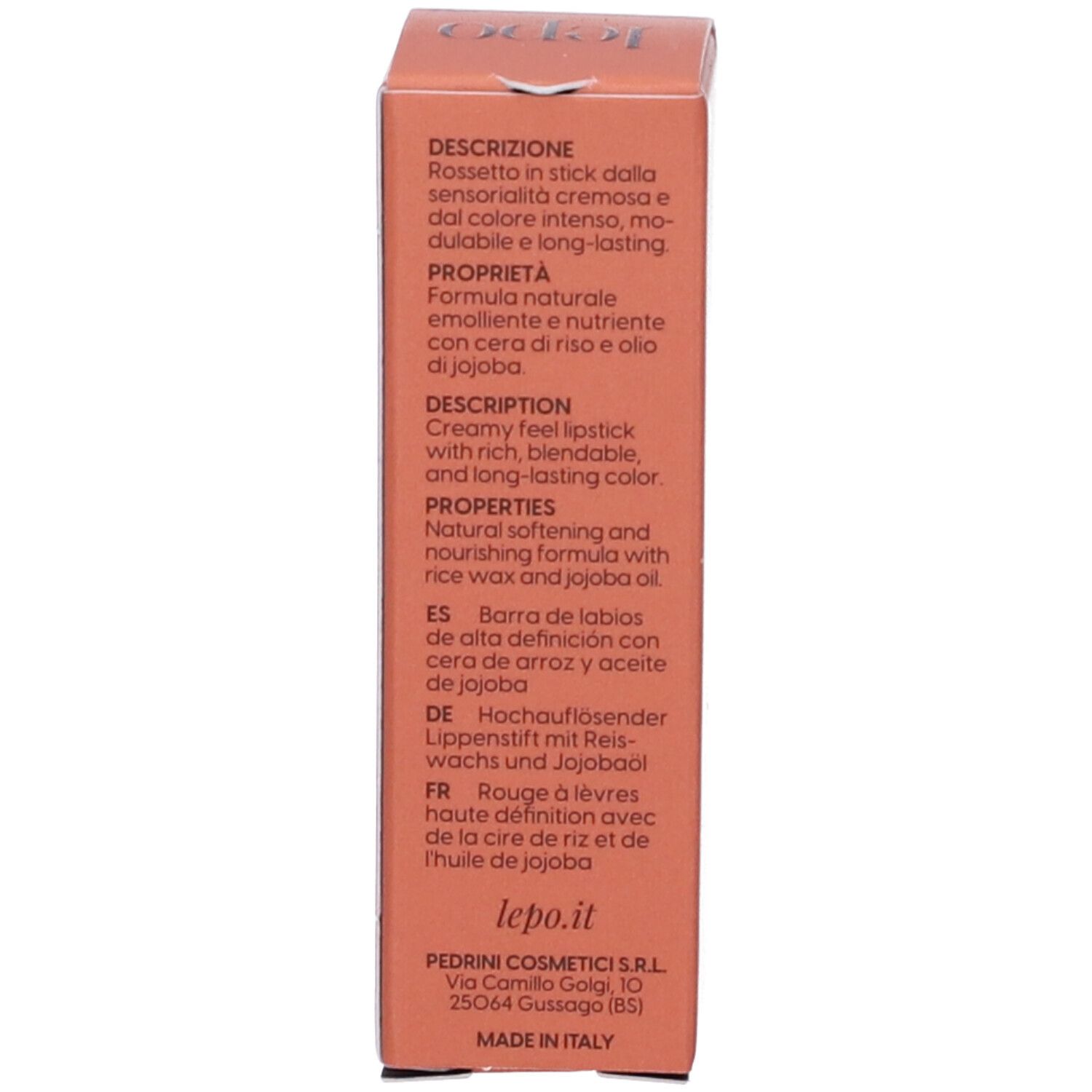 LEPO 3D Lipstick Rossetto alta definizione Tonalità 107 GERANIO