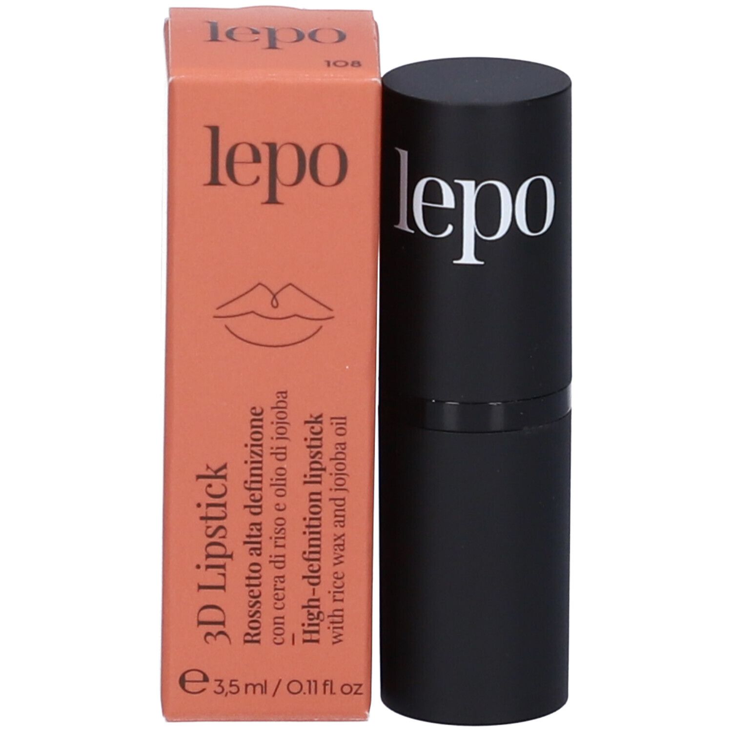 LEPO 3D Lipstick Rossetto alta definizione Tonalità 108 GELSO
