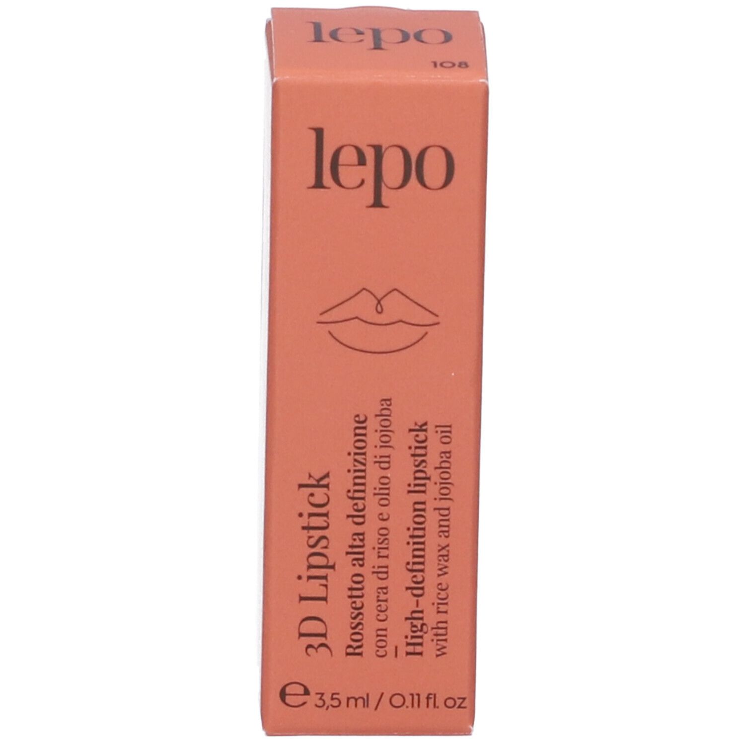 LEPO 3D Lipstick Rossetto alta definizione Tonalità 108 GELSO