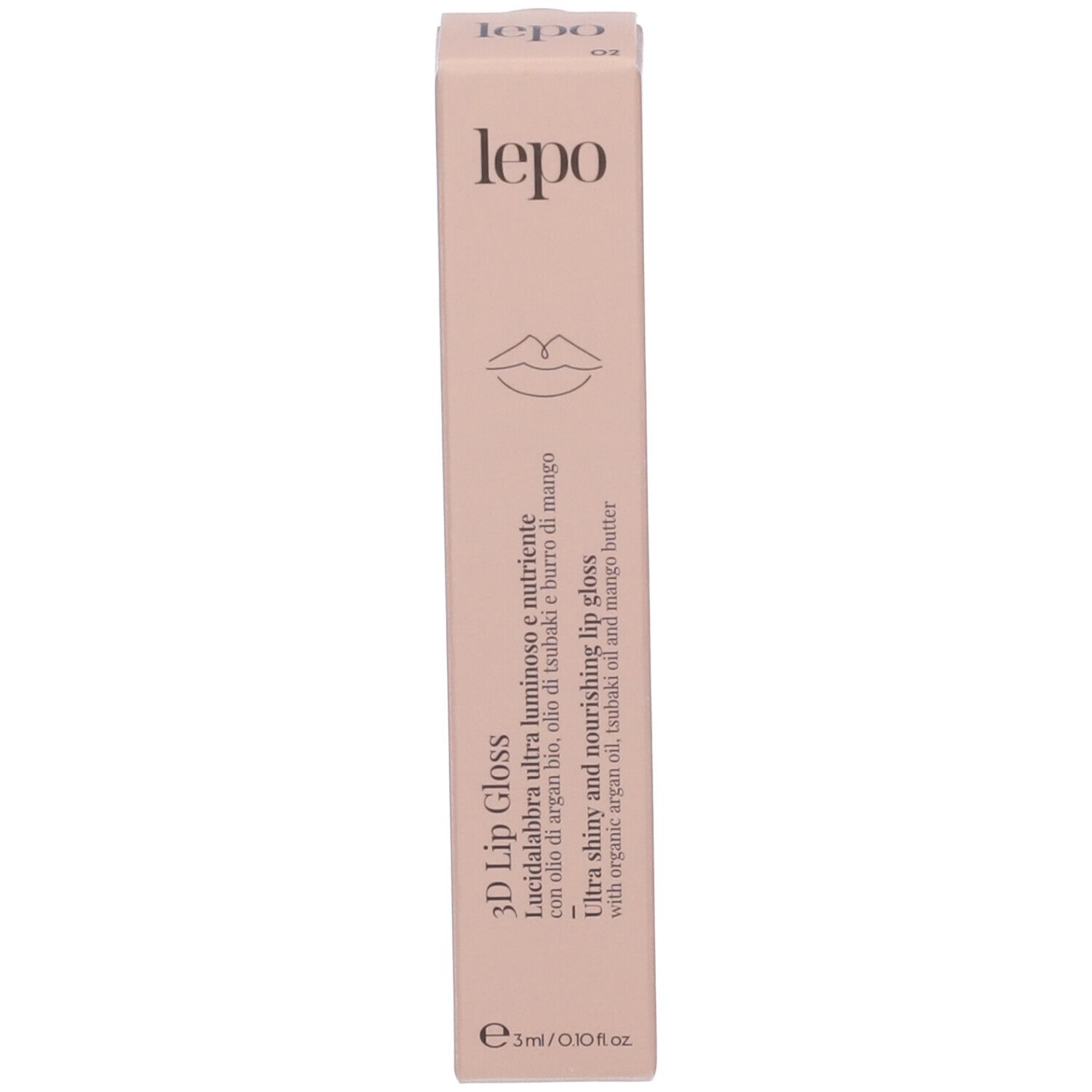 LEPO 3D Lip Gloss Lucidalabbra ultra luminoso e nutriente Tonalità 02 TOFFEE
