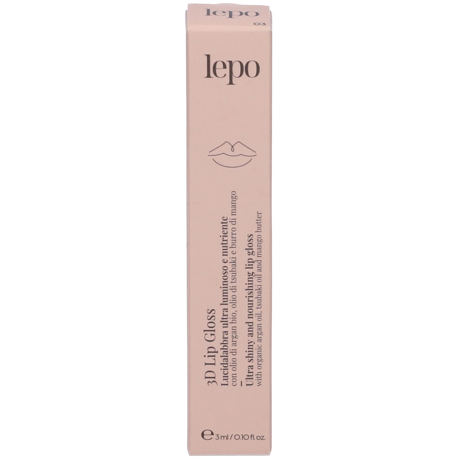 LEPO 3D Lip Gloss Lucidalabbra ultra luminoso e nutriente Tonalità 03 CIOCCOLATO ROSA