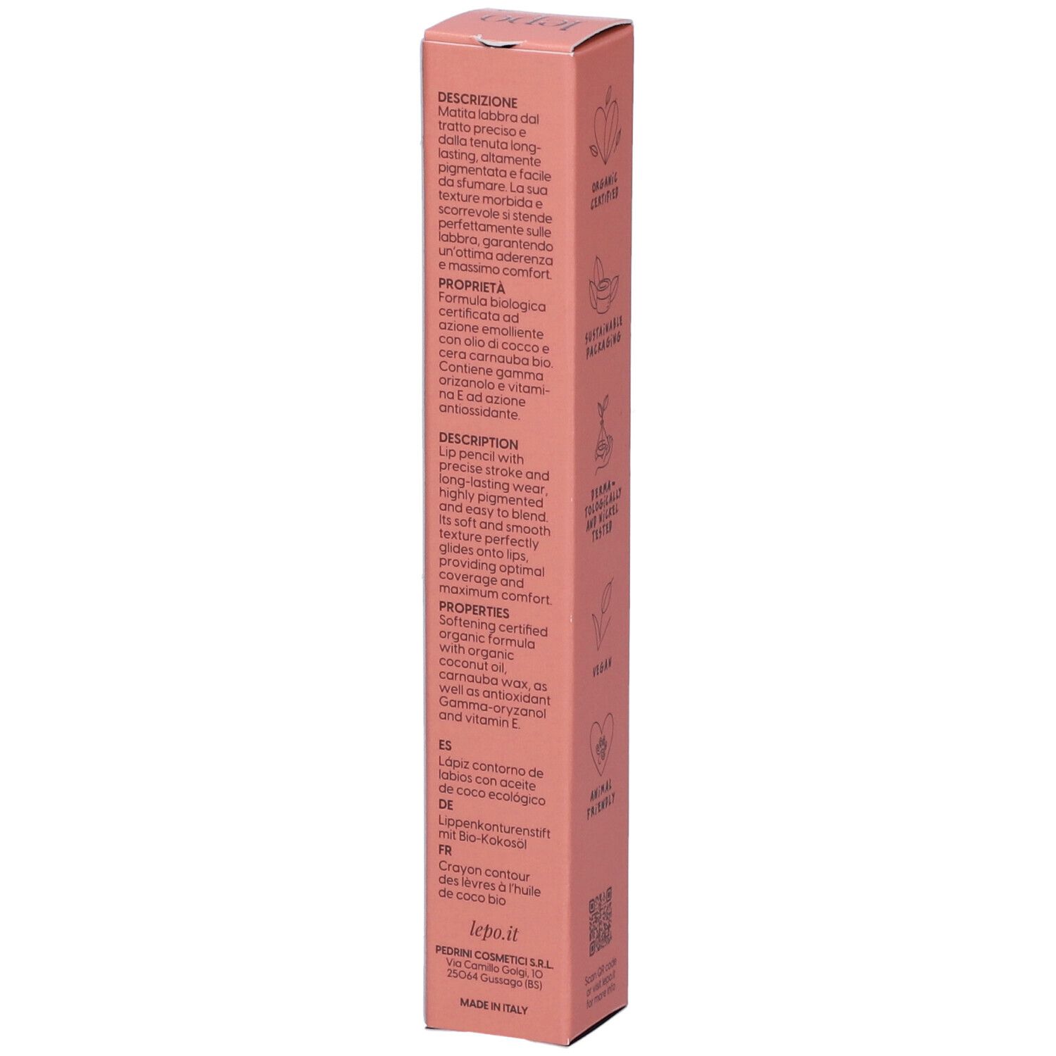 LEPO Biosense Lip Contour Matita contorno labbra Tonalità 58 ROSA NATURALE