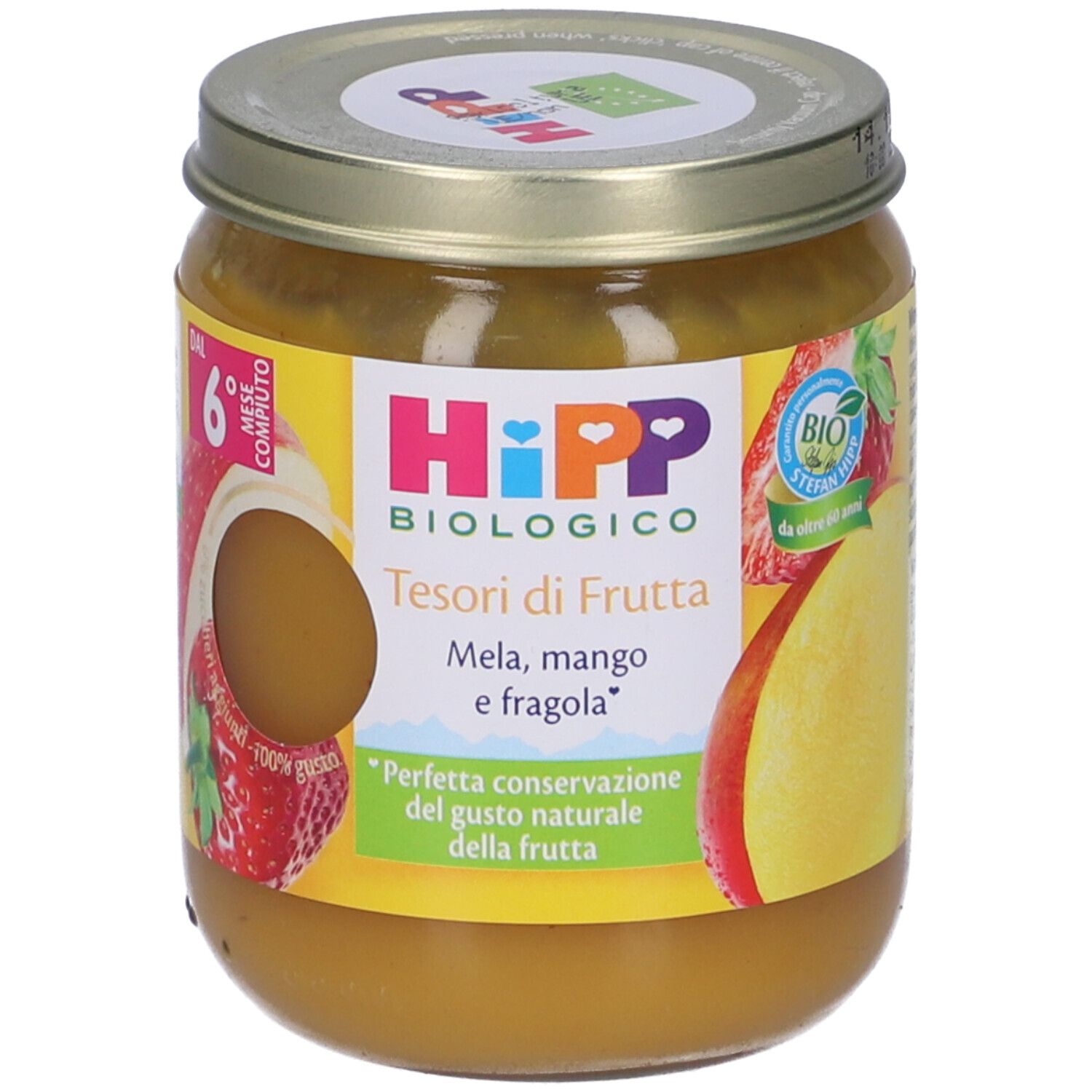 Hipp Biologico Tesori di Frutta Mela Mango e Fragola Purea
