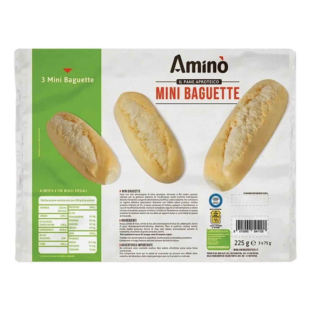 Amino' Mini Baguette 3 Pezzi Da 50 G