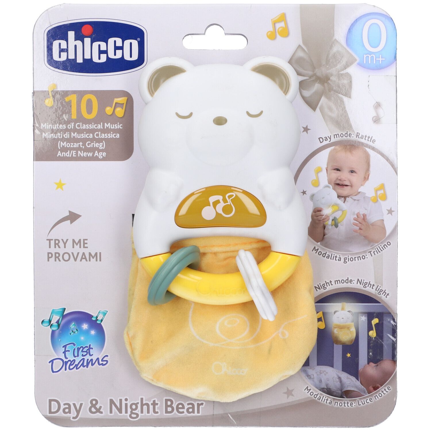 Chicco Unisex Baby Weiß Rassel Und Nachtlicht Ourson - Image 4