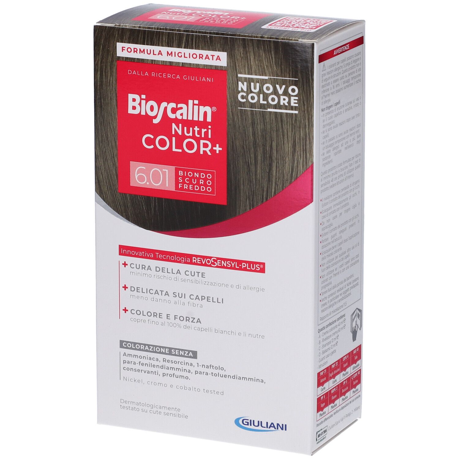 Bioscalin Nutri Color+ 6.01 Biondo Scuro Freddo Crema Colorante