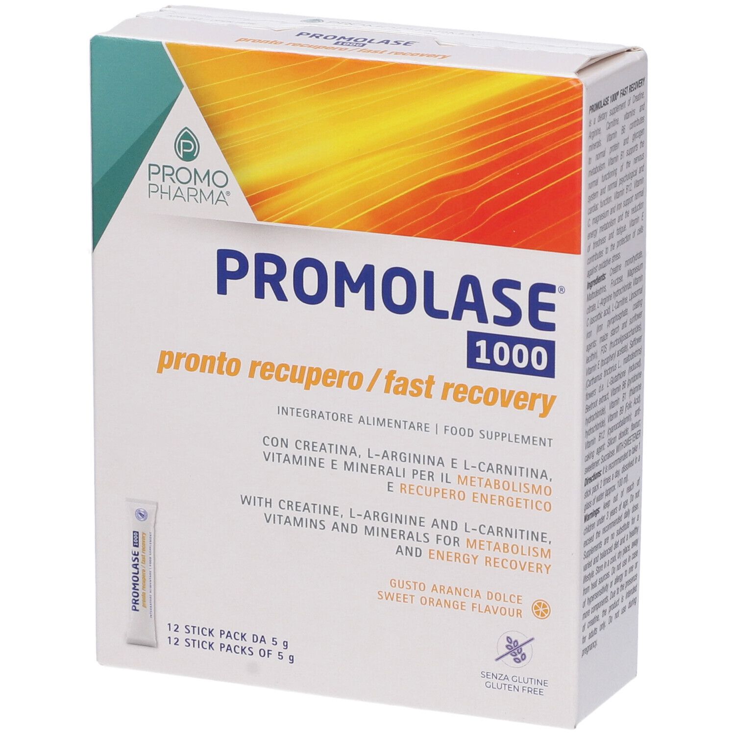 Promopharma Promolase 1000® Pronto Recupero Bustine Gusto Arancia Dolce 60 G Polvere Per Soluzione Orale Bambino
