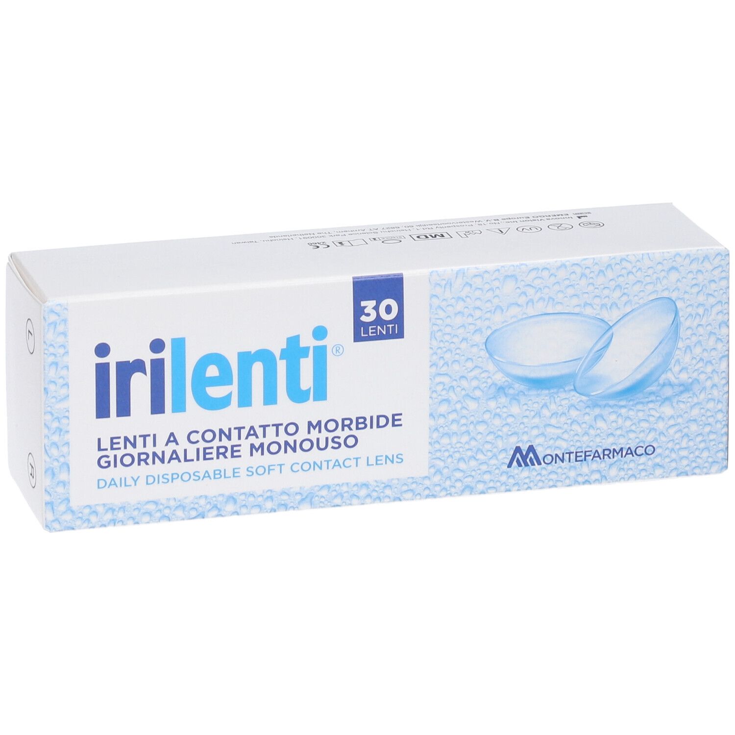 Packung mit 30 I rilenti Tages-Kontaktlinsen.