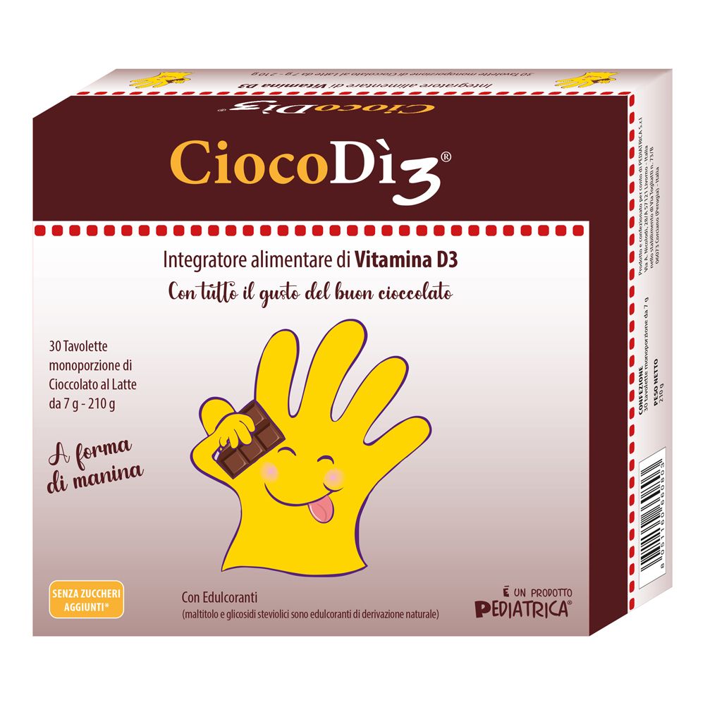 CiocoDì3 Cioccolato 30 Tavolette - Integratore Di Vitamina D3 - Immagine 9