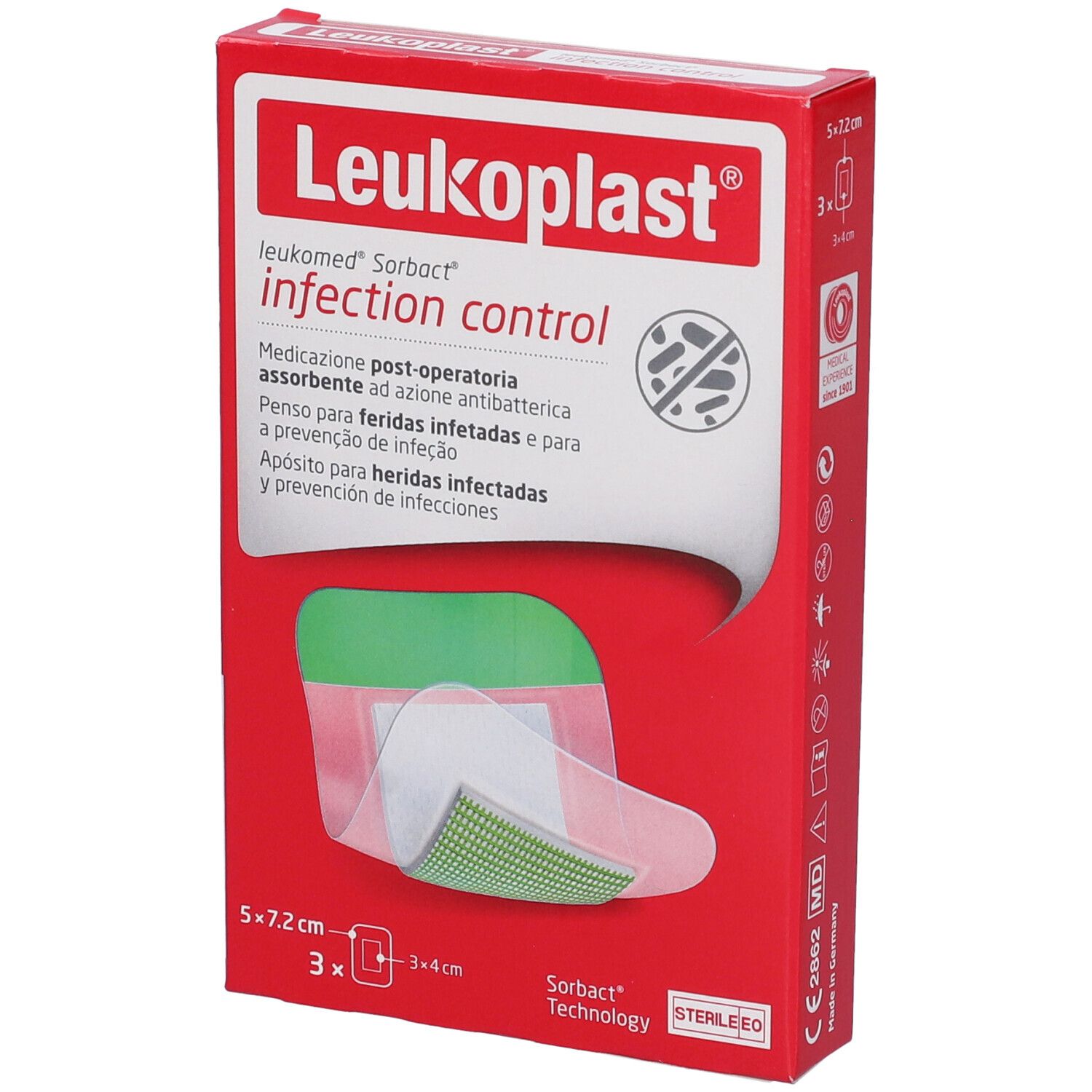 Leukomed Sorbact Medicazione 5cm X 7,2cm
