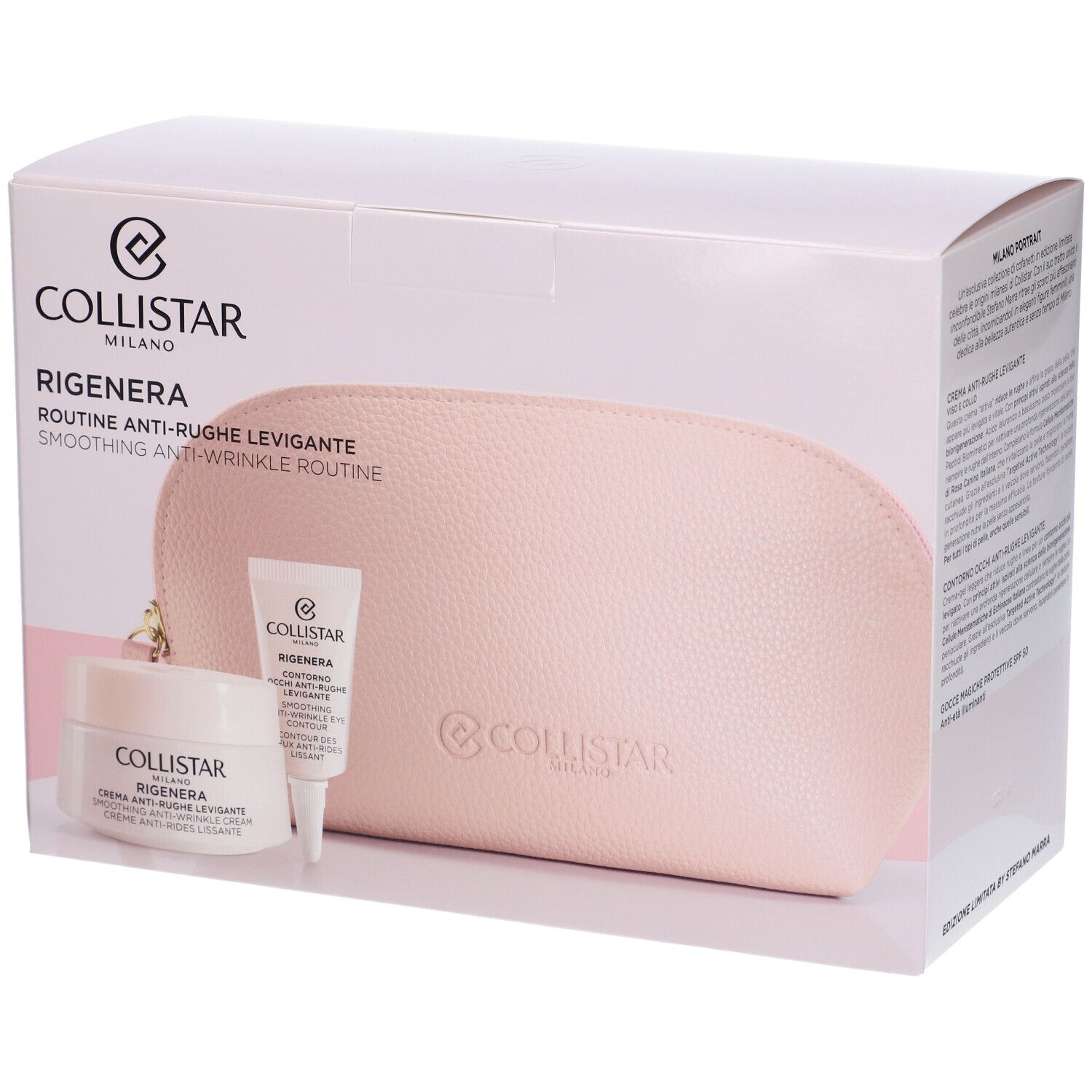 Collistar Cofanetto Rigenera Crema Nutriente Anti-Rughe Levigante + Crema Contorno Occhi Anti-Rughe Levigante con Beauty-Bag in Omaggio