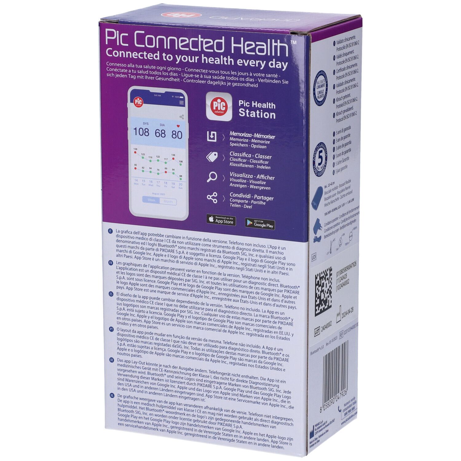 PIC Solution OneRAPID Handgelenk-Blutdruckmessgerät mit Bluetooth.