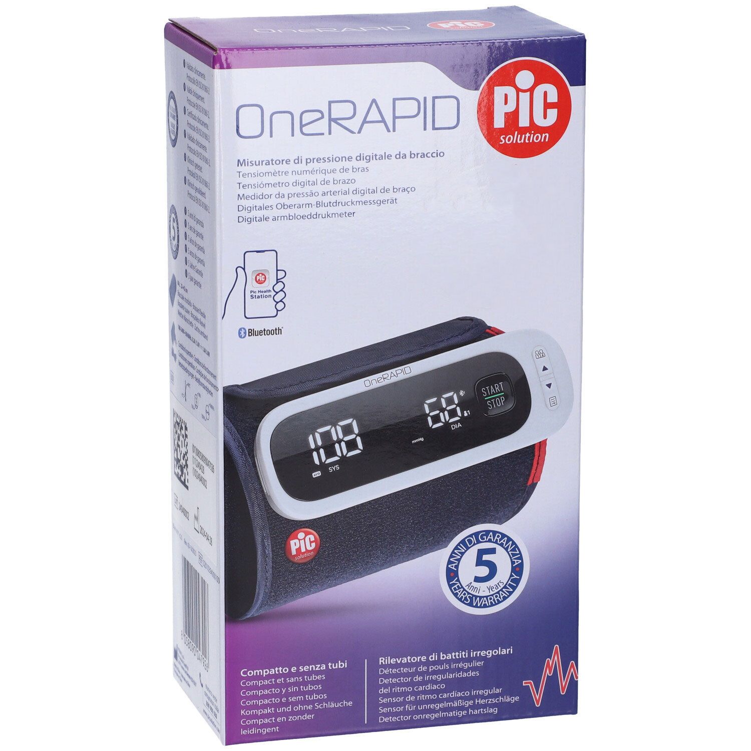 OneRapid PIC Solution digitaler Oberarm-Blutdruckmesser mit Bluetooth.