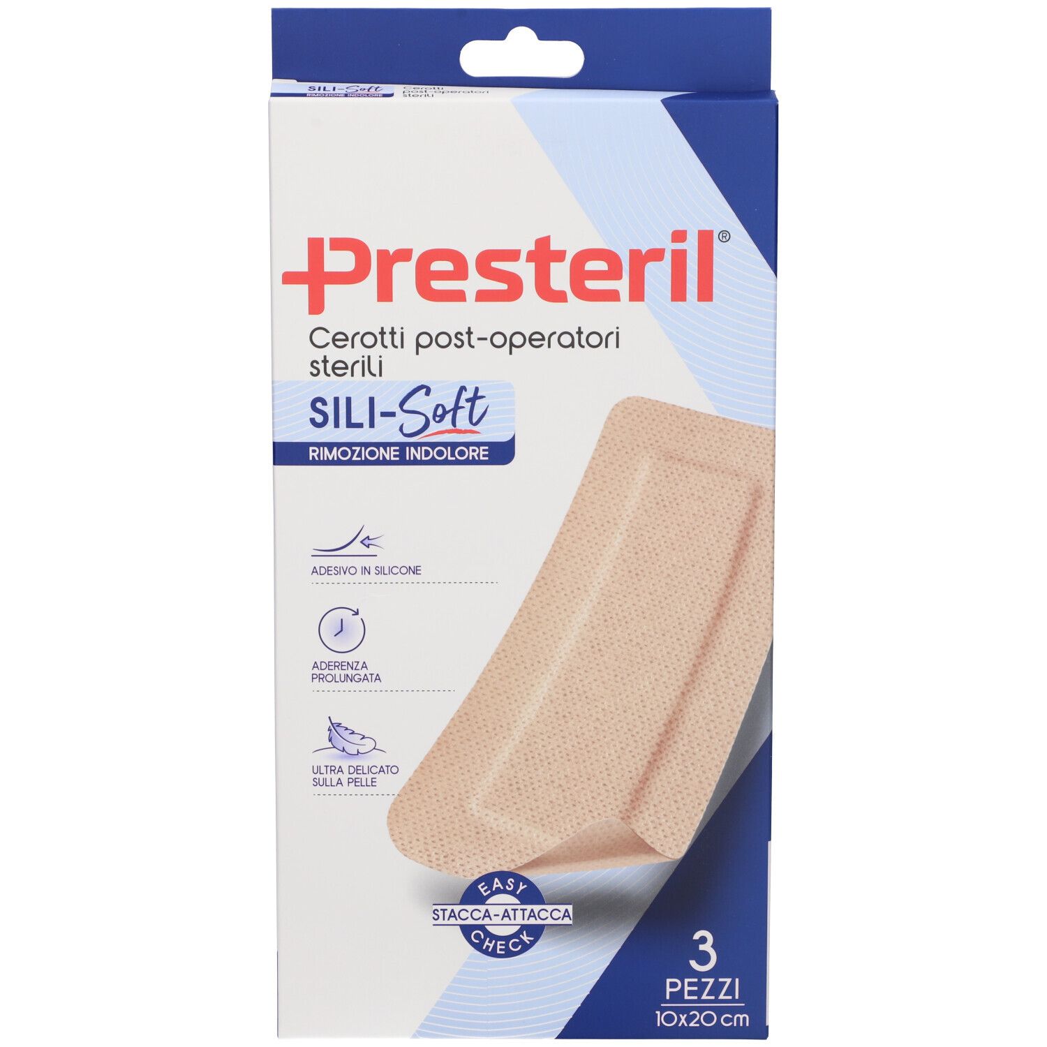 Presteril CER Silisoft 10X20 3 St Pflaster