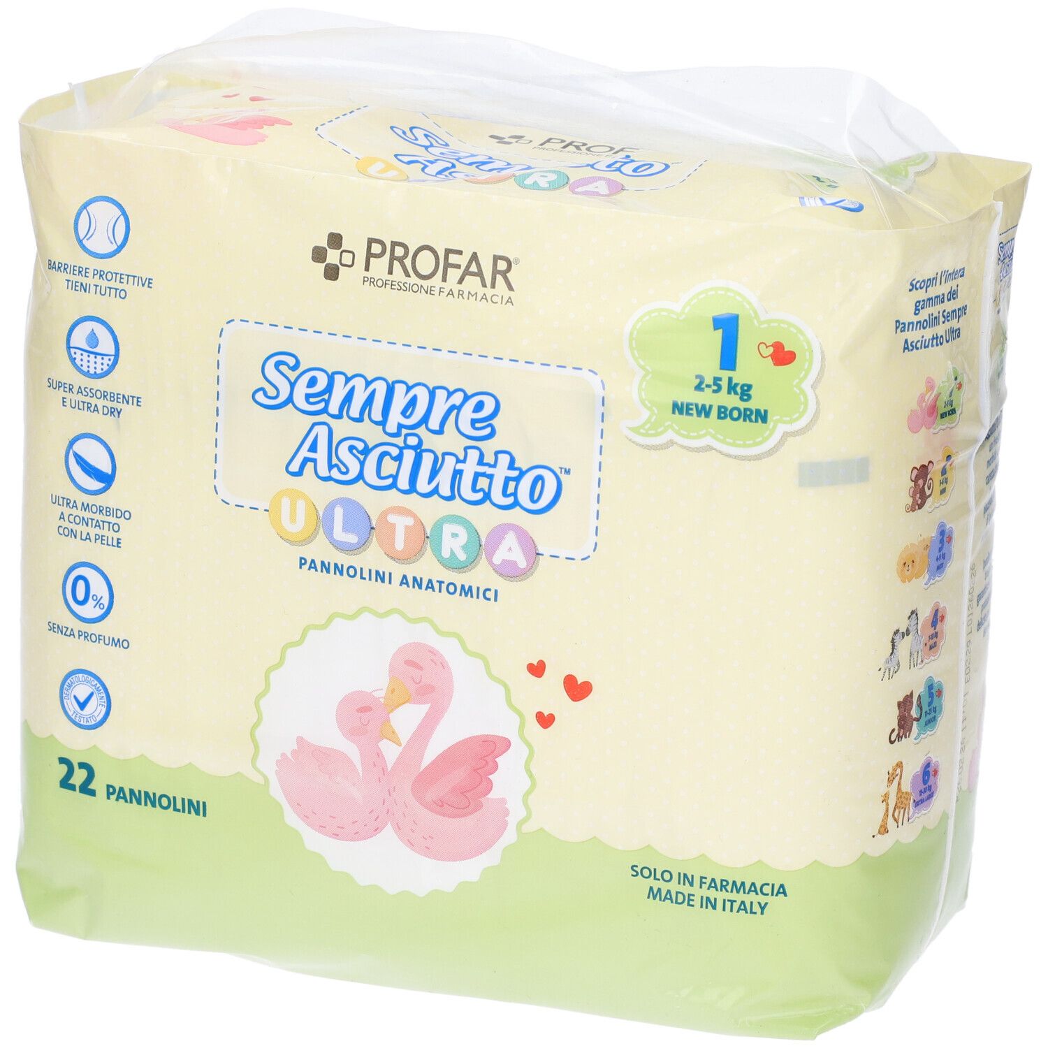 Profar Sempre Asciutto Pannolino Anatomico Ultra New Born 2/5Kg