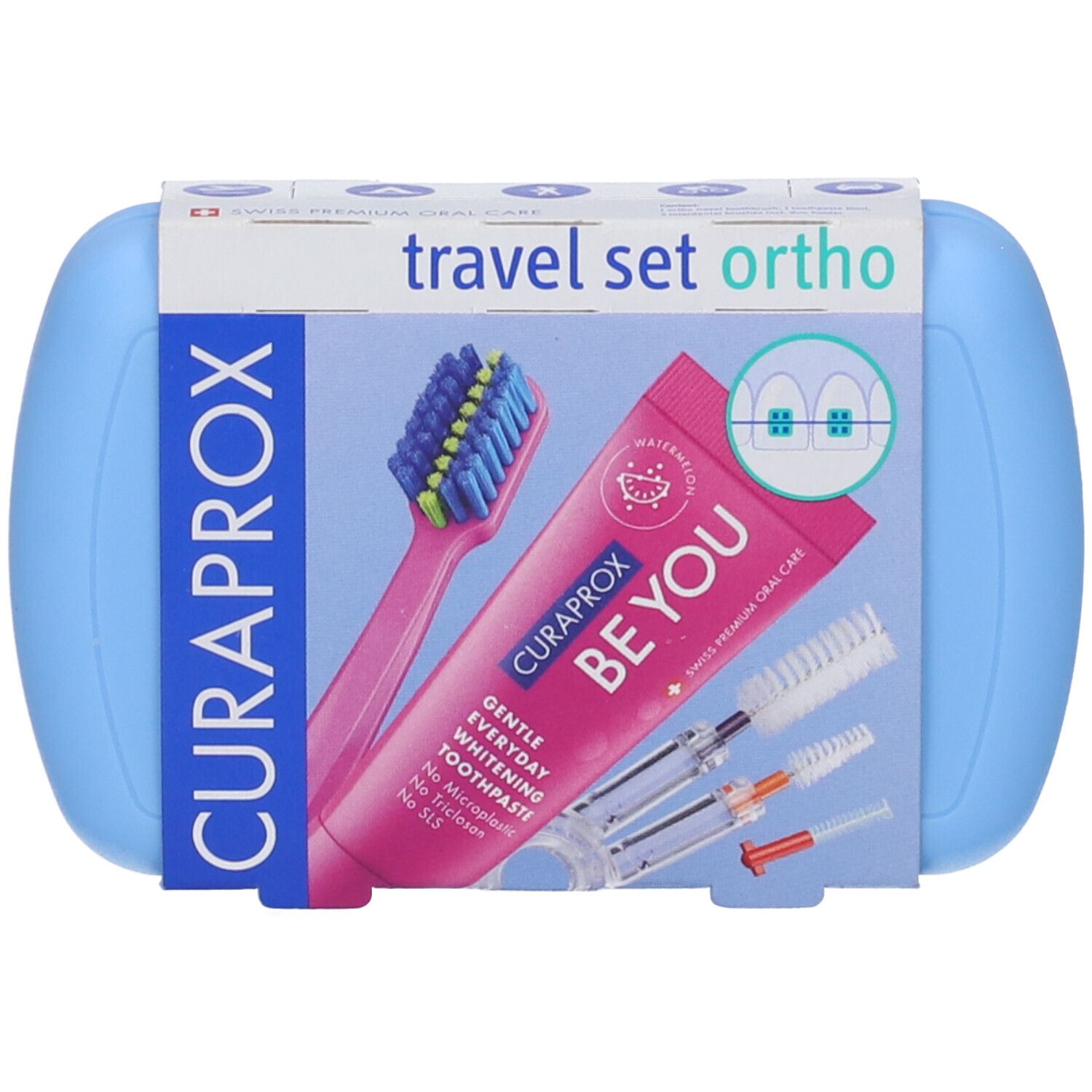 Curaprox Set da Viaggio Ortho Blu