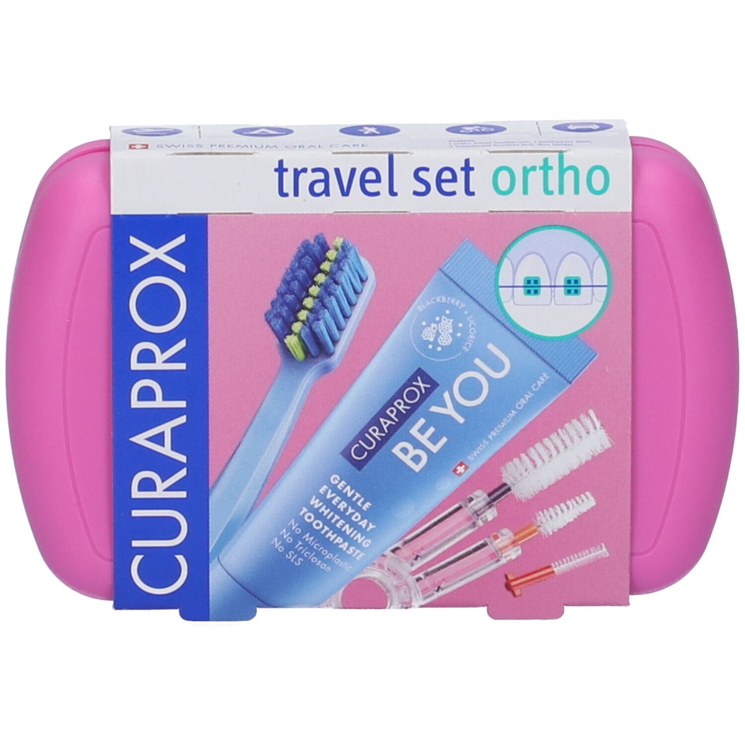 Curaprox Set da Viaggio Ortho Pink