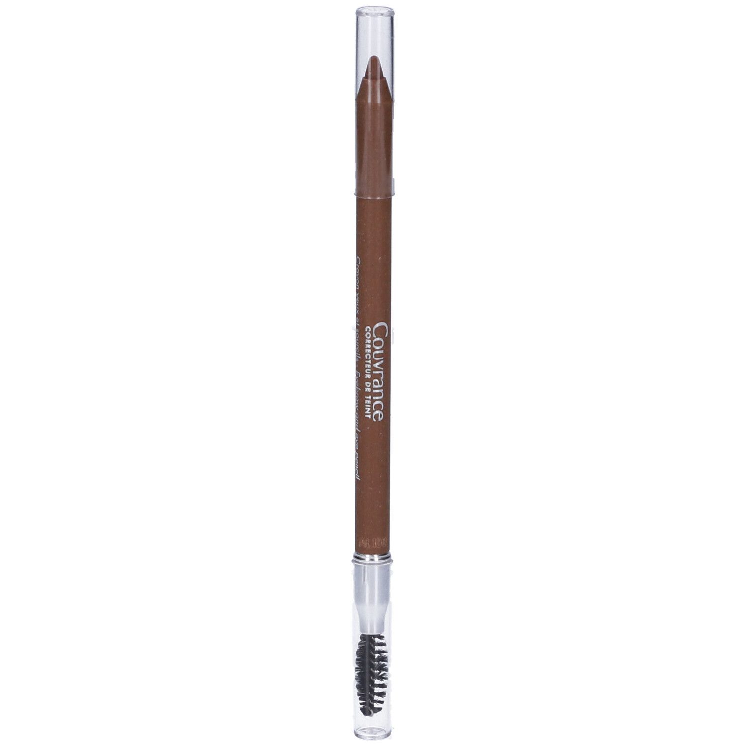 Matita sopracciglia marrone con spazzolina. Testo: Correcteur de teint. Marca Couvrance.